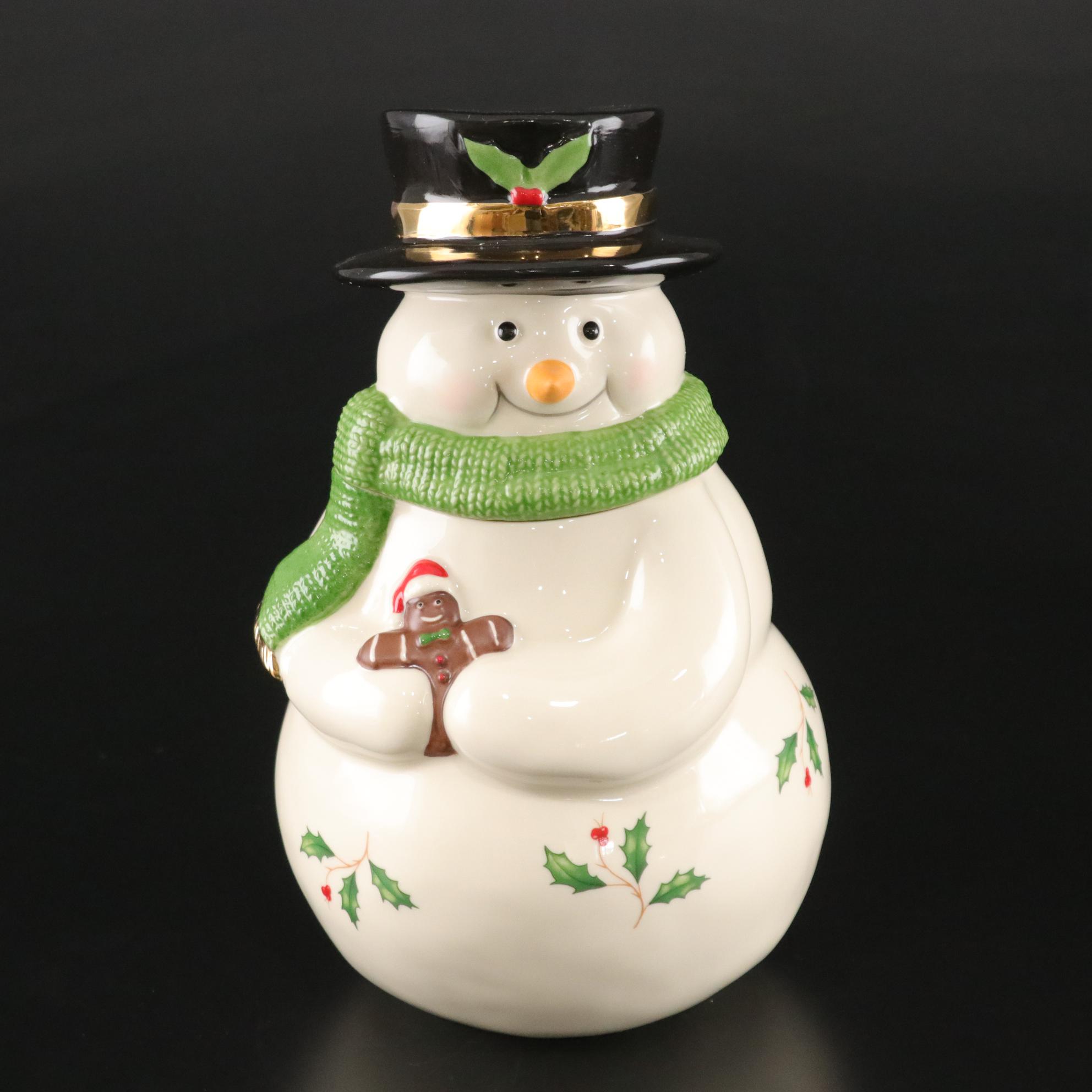 Lenox Musical Snowman Cookie Jar