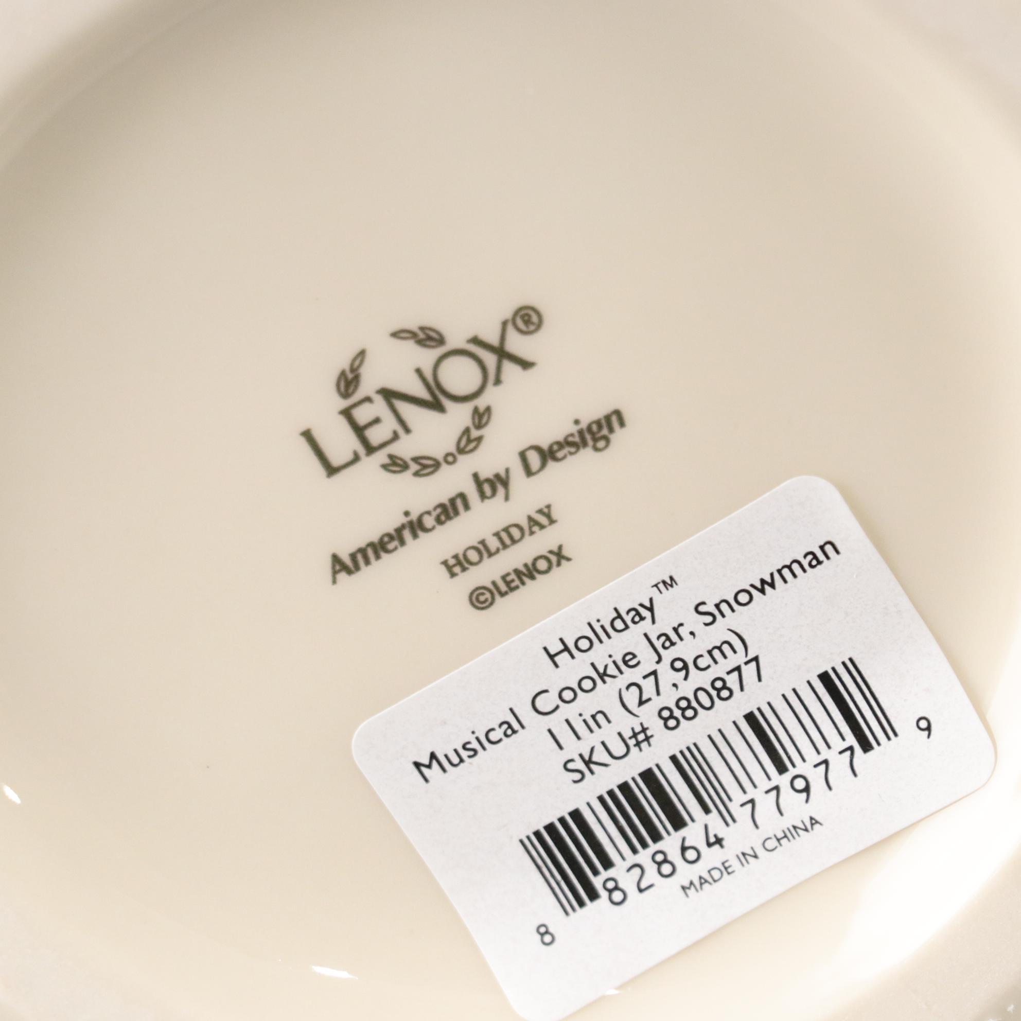 Lenox Musical Snowman Cookie Jar