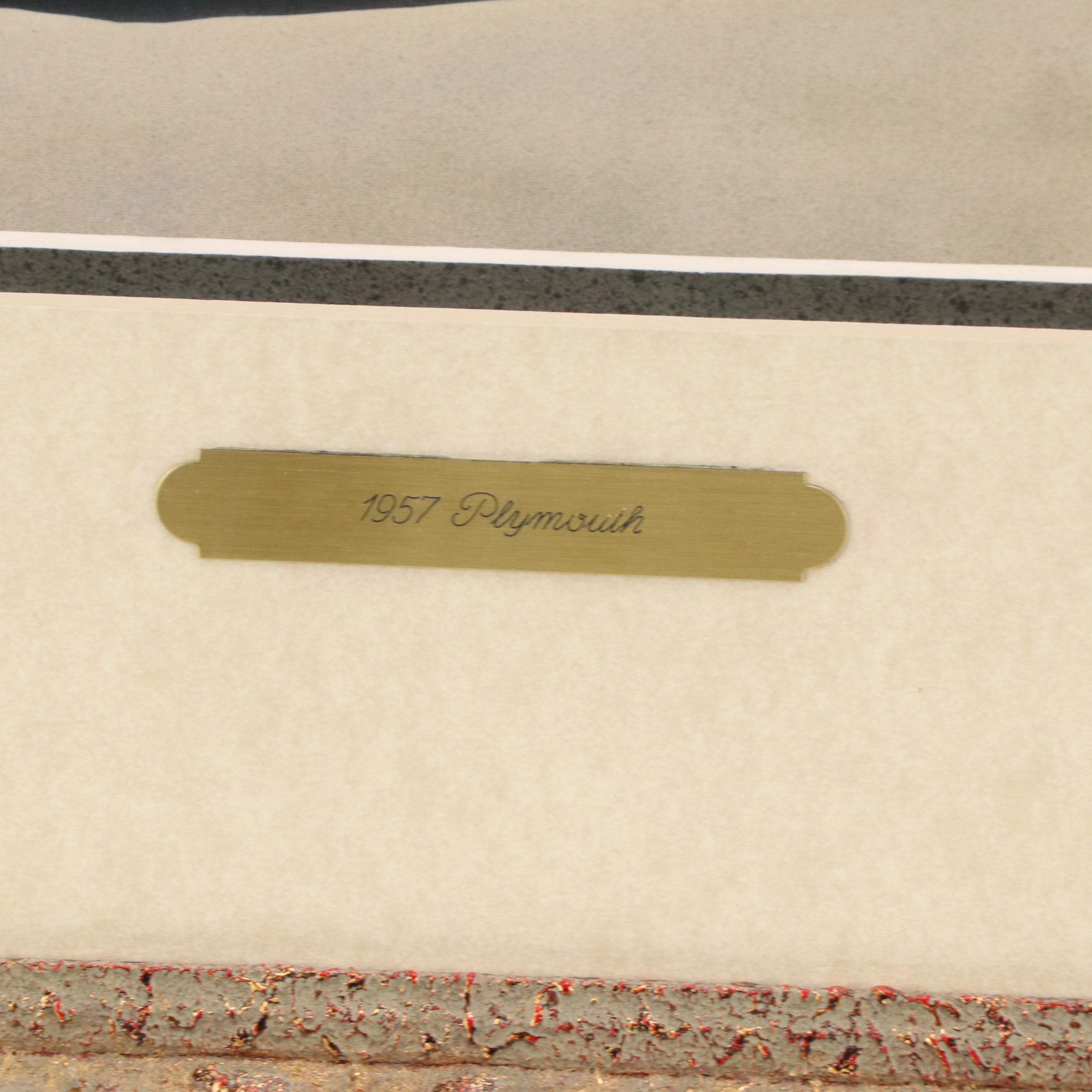 Automotive Offset Lithographs Including "1957 Plymouth"