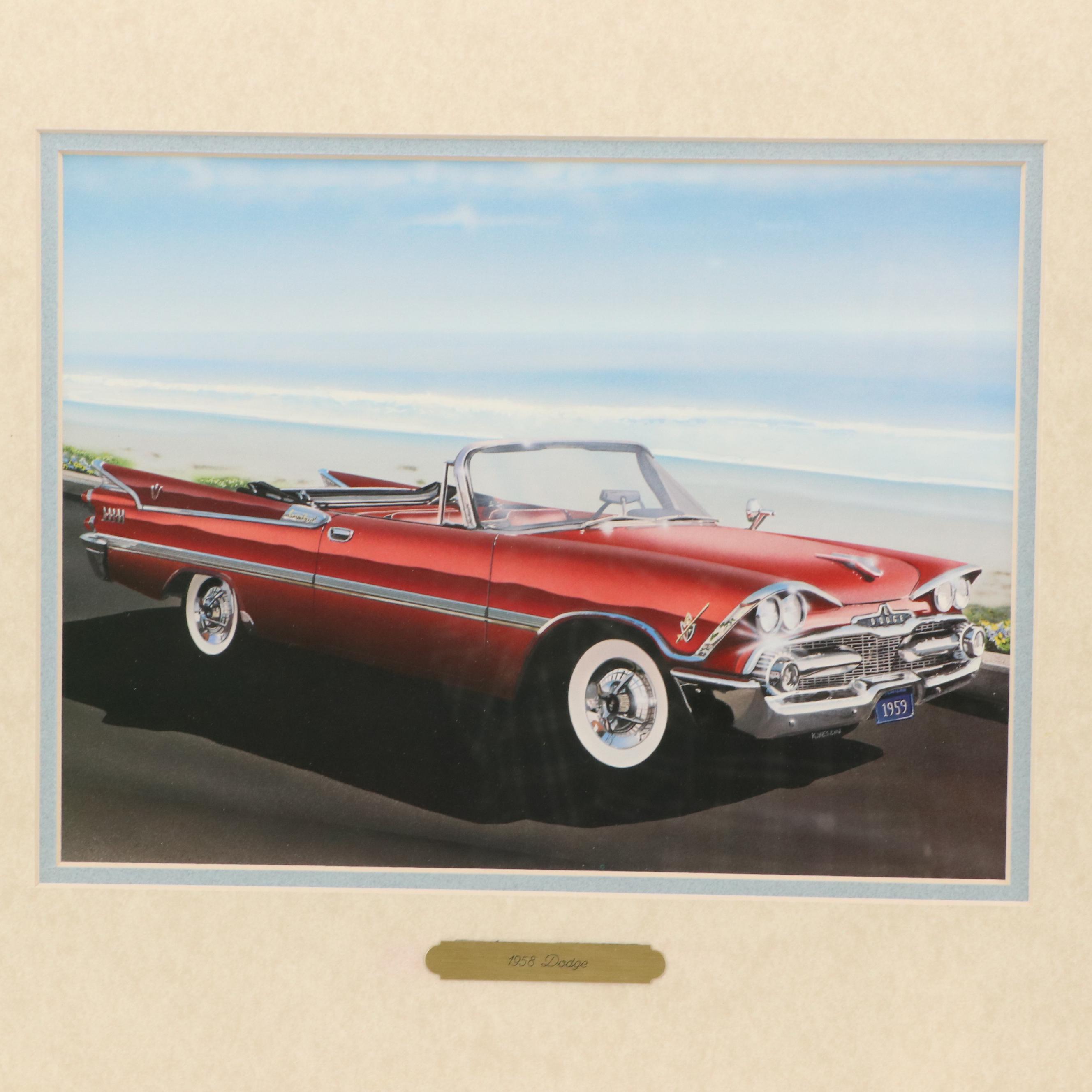 Automotive Offset Lithographs Including "1957 Plymouth"