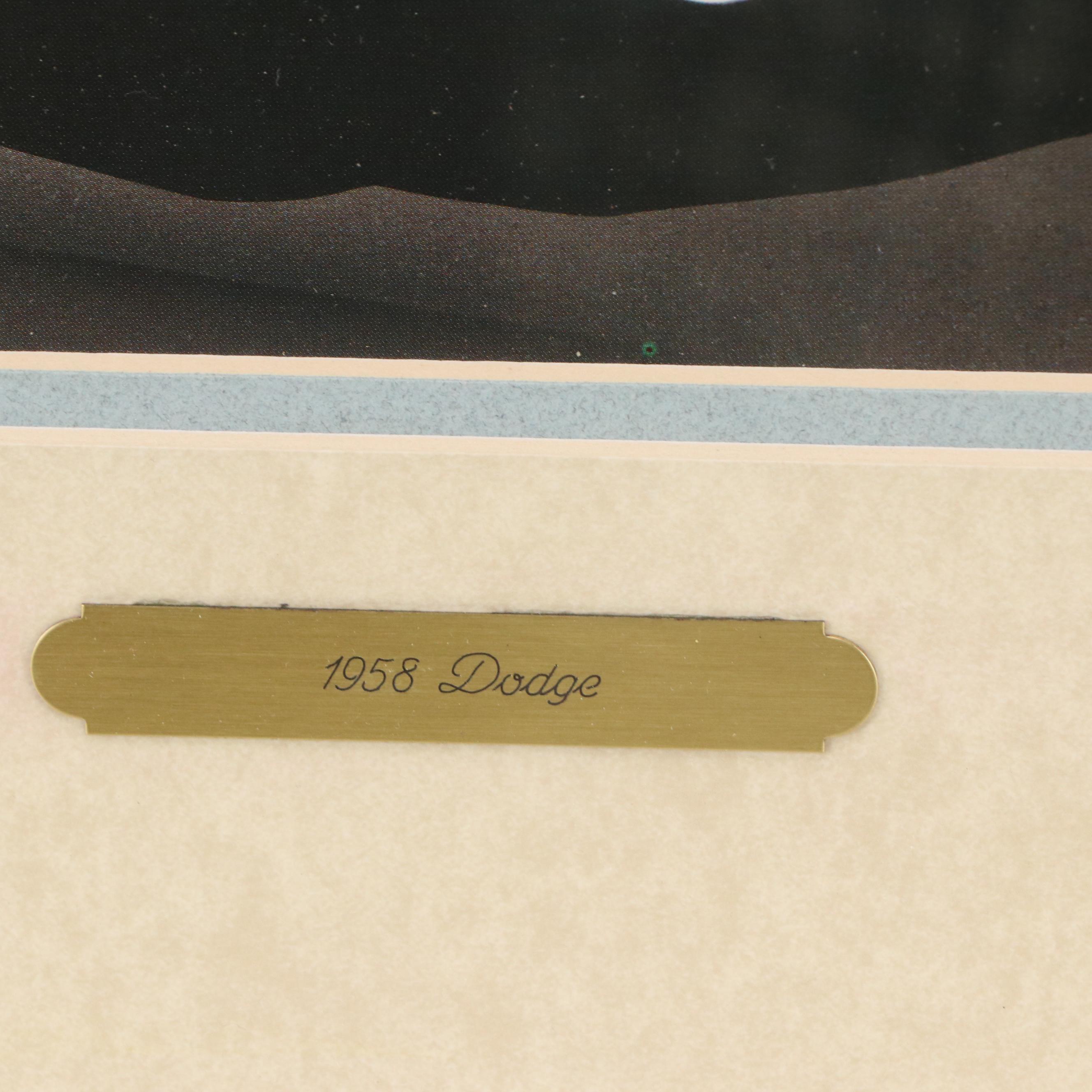 Automotive Offset Lithographs Including "1957 Plymouth"