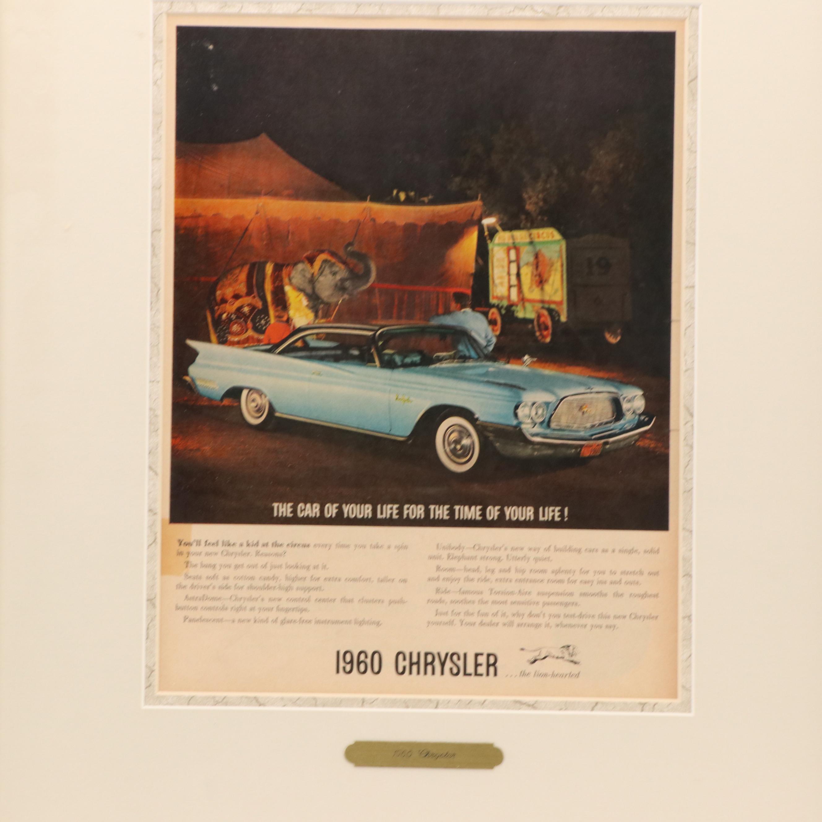 Automotive Offset Lithographs Including "1957 Plymouth"