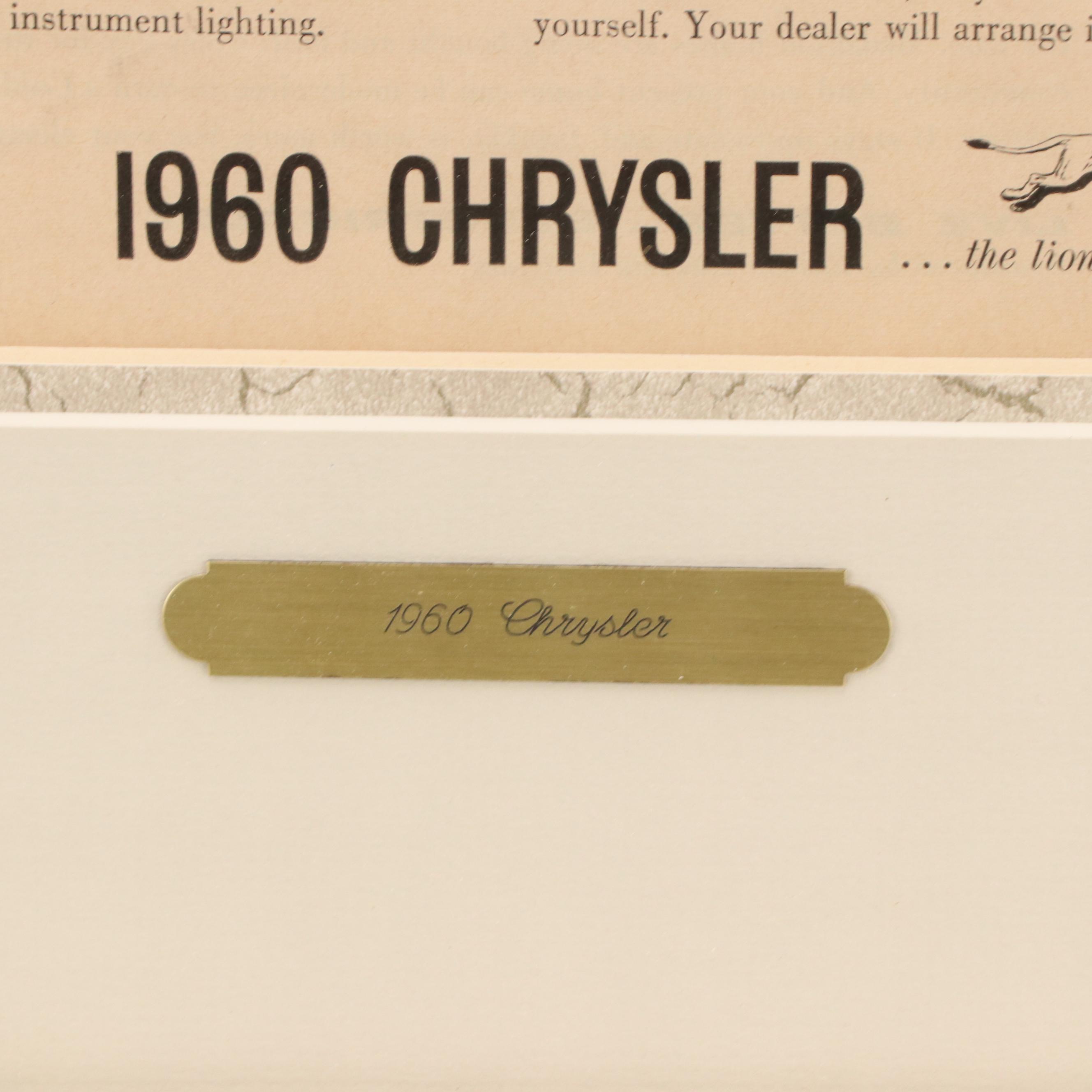 Automotive Offset Lithographs Including "1957 Plymouth"