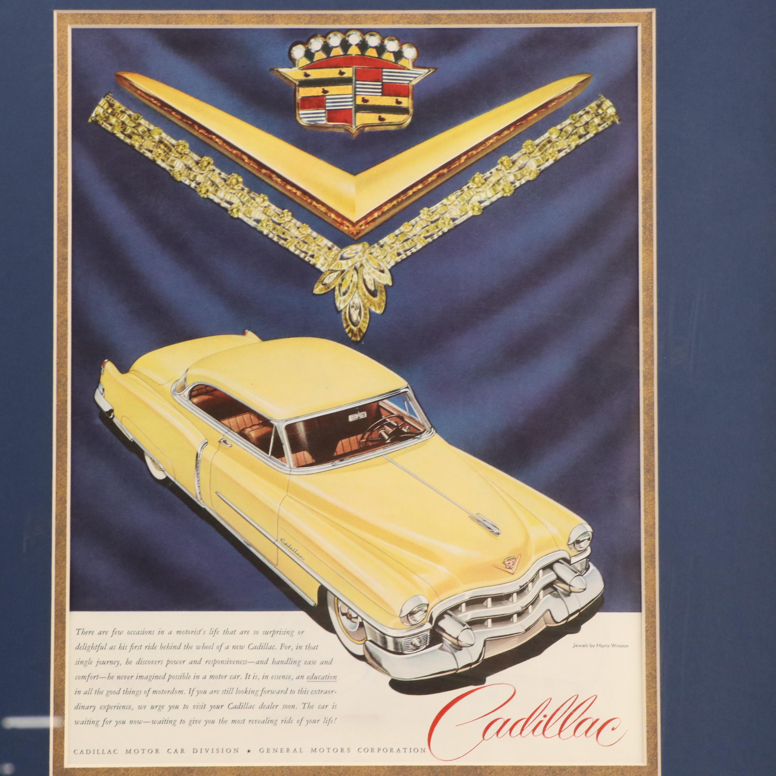 Cadillac Advertisement Offset Lithographs Including "1953 Cadillac"