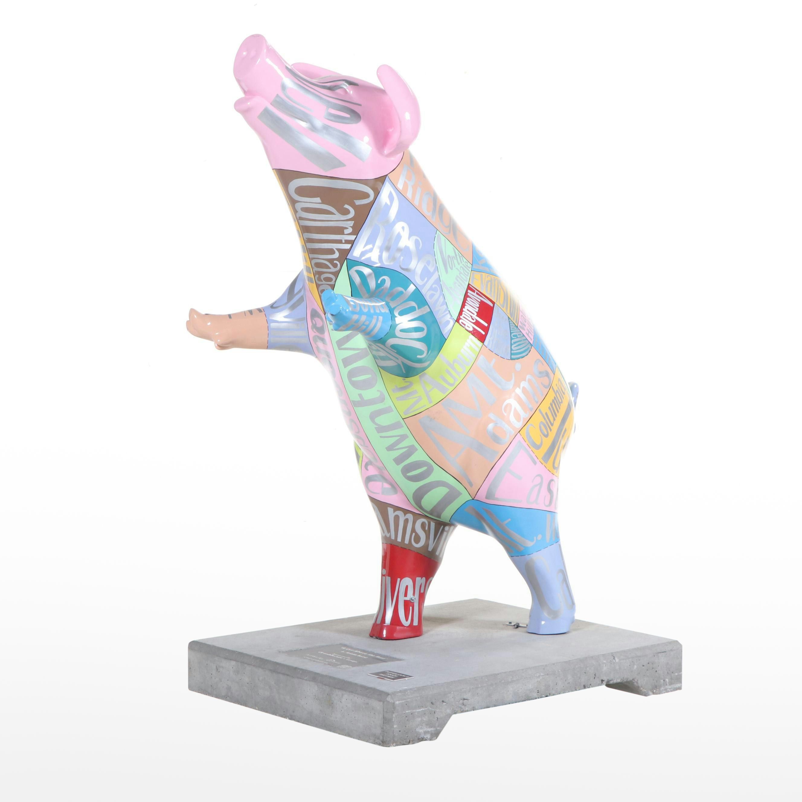 Kristin Baird Fiberglass Pig "A Cut Above the Rest," 2012