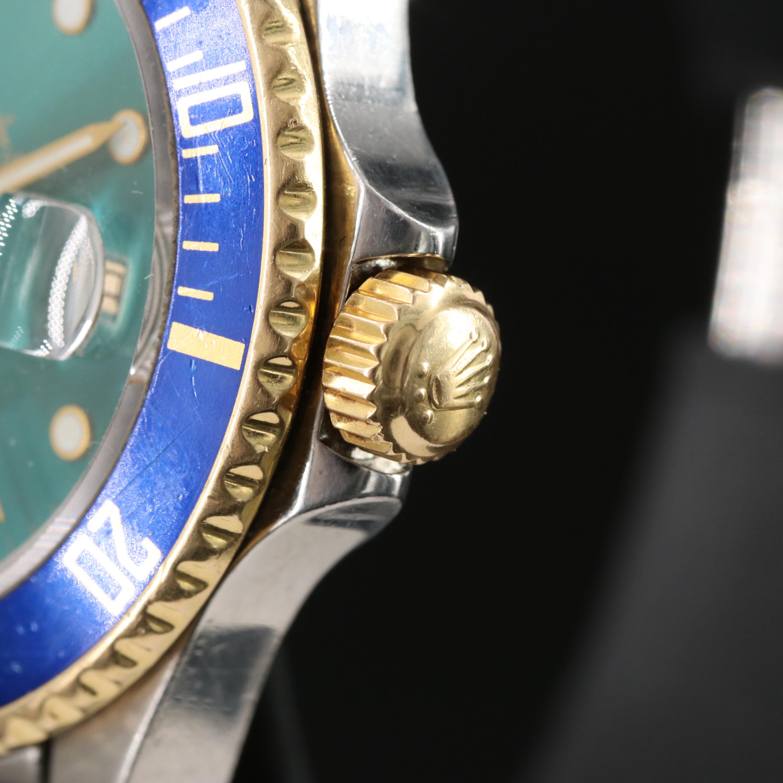 1989 - 1990 Rolex Submariner Custom Dial 18K and Stainless Steel Watch