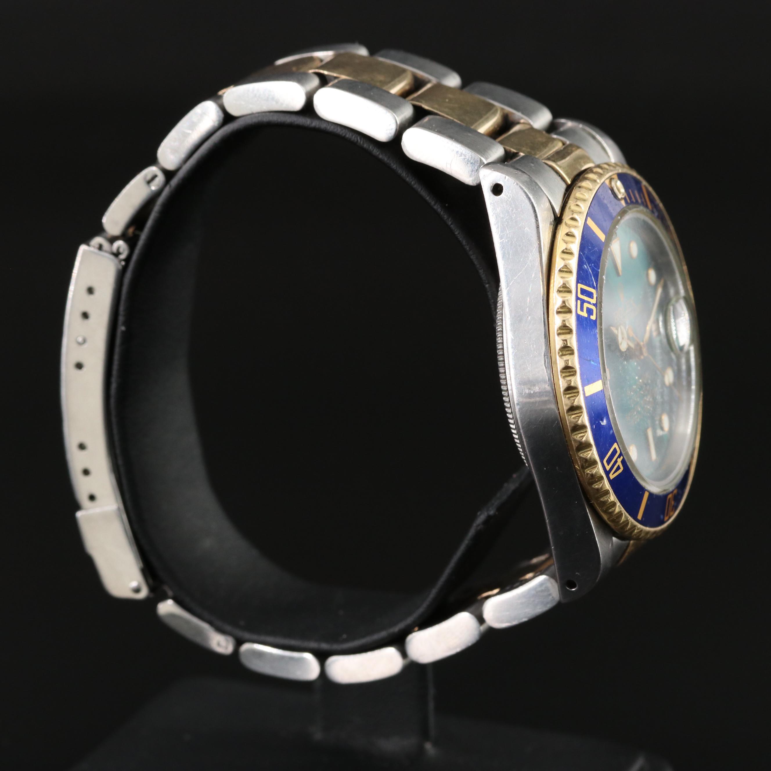 1989 - 1990 Rolex Submariner Custom Dial 18K and Stainless Steel Watch