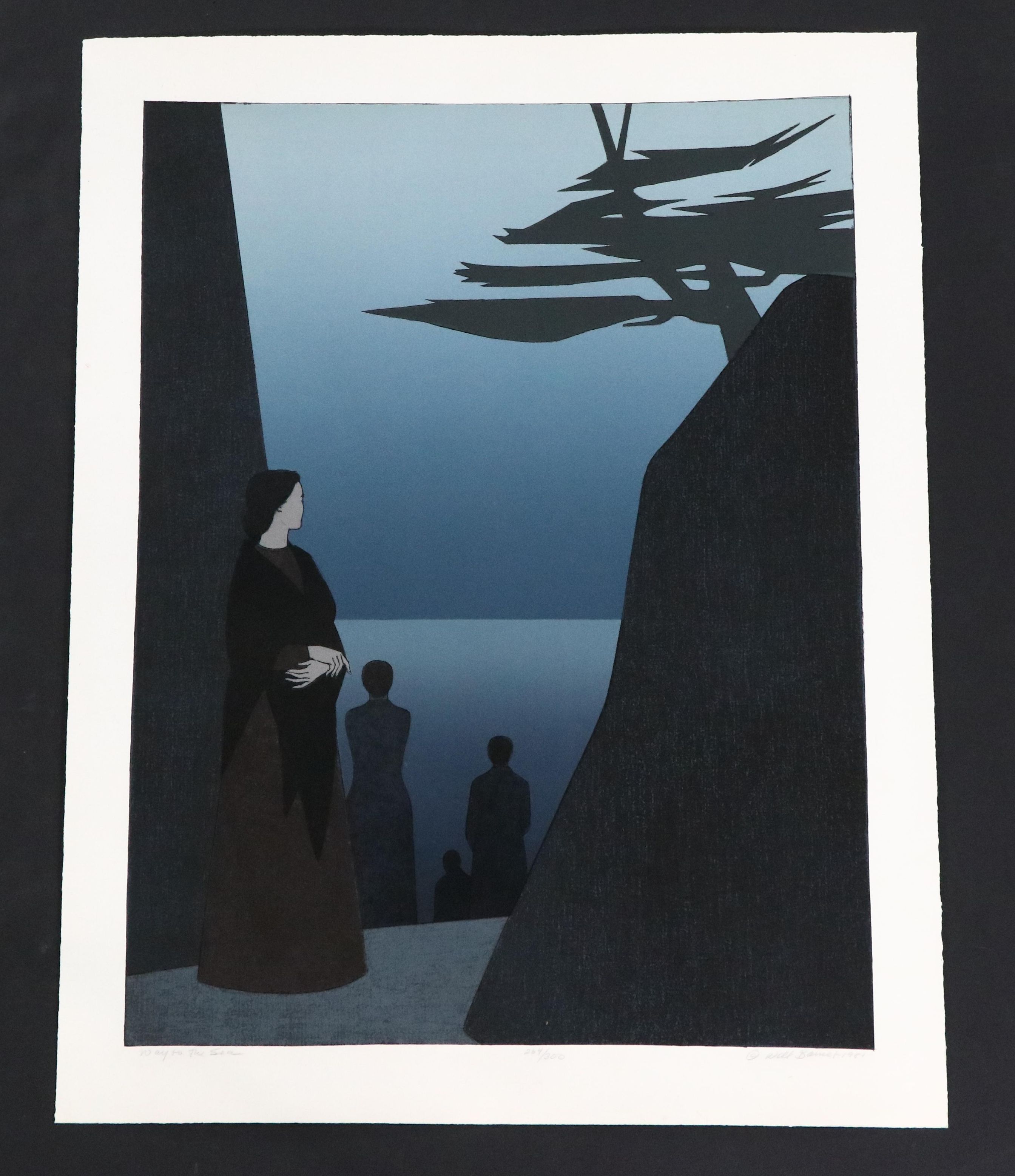 Will Barnet Color Lithograph "Way to the Sea," 1981