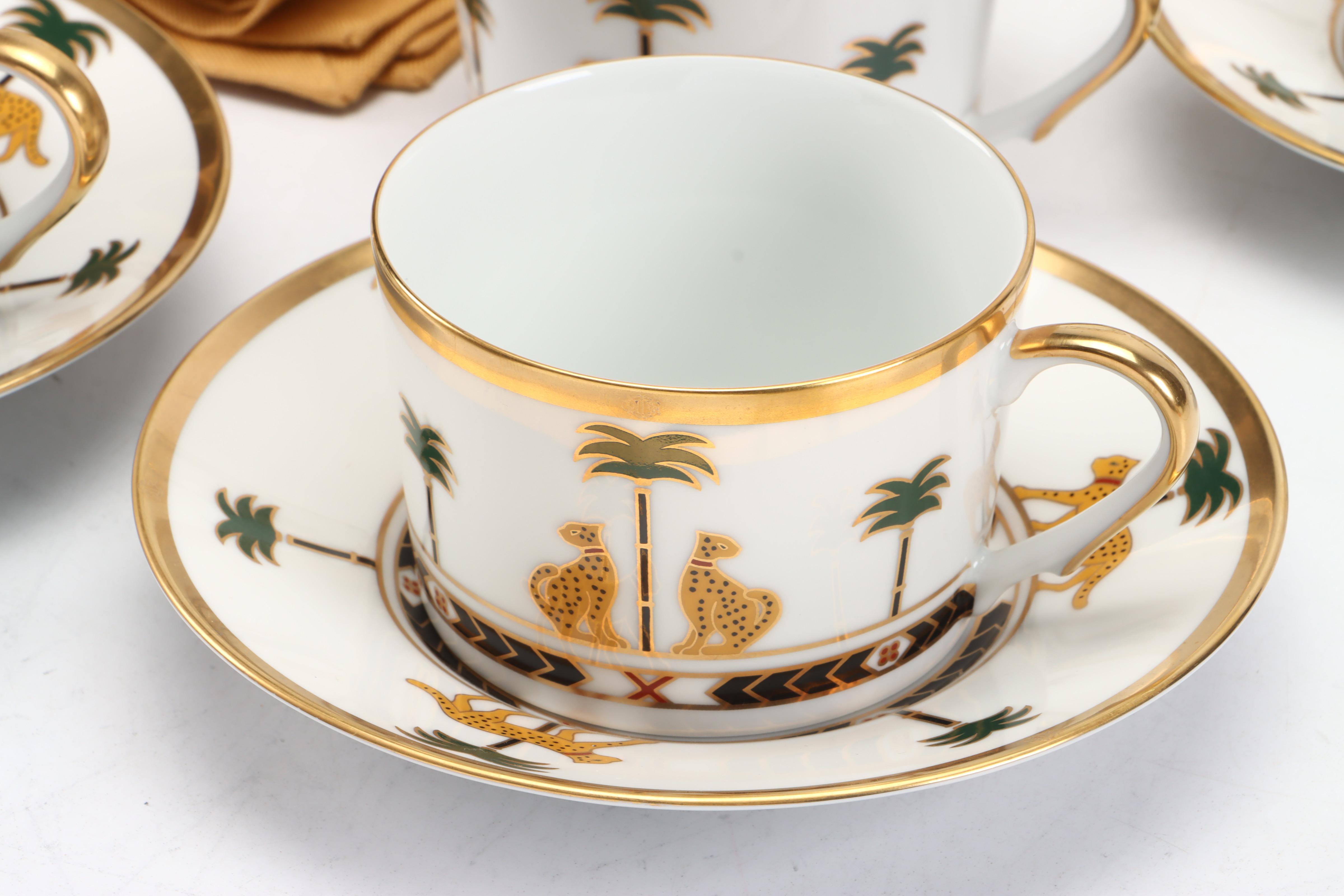 Christian Dior Porcelain "Casablanca" Dinnerware with Pottery Barn Linen Napkins