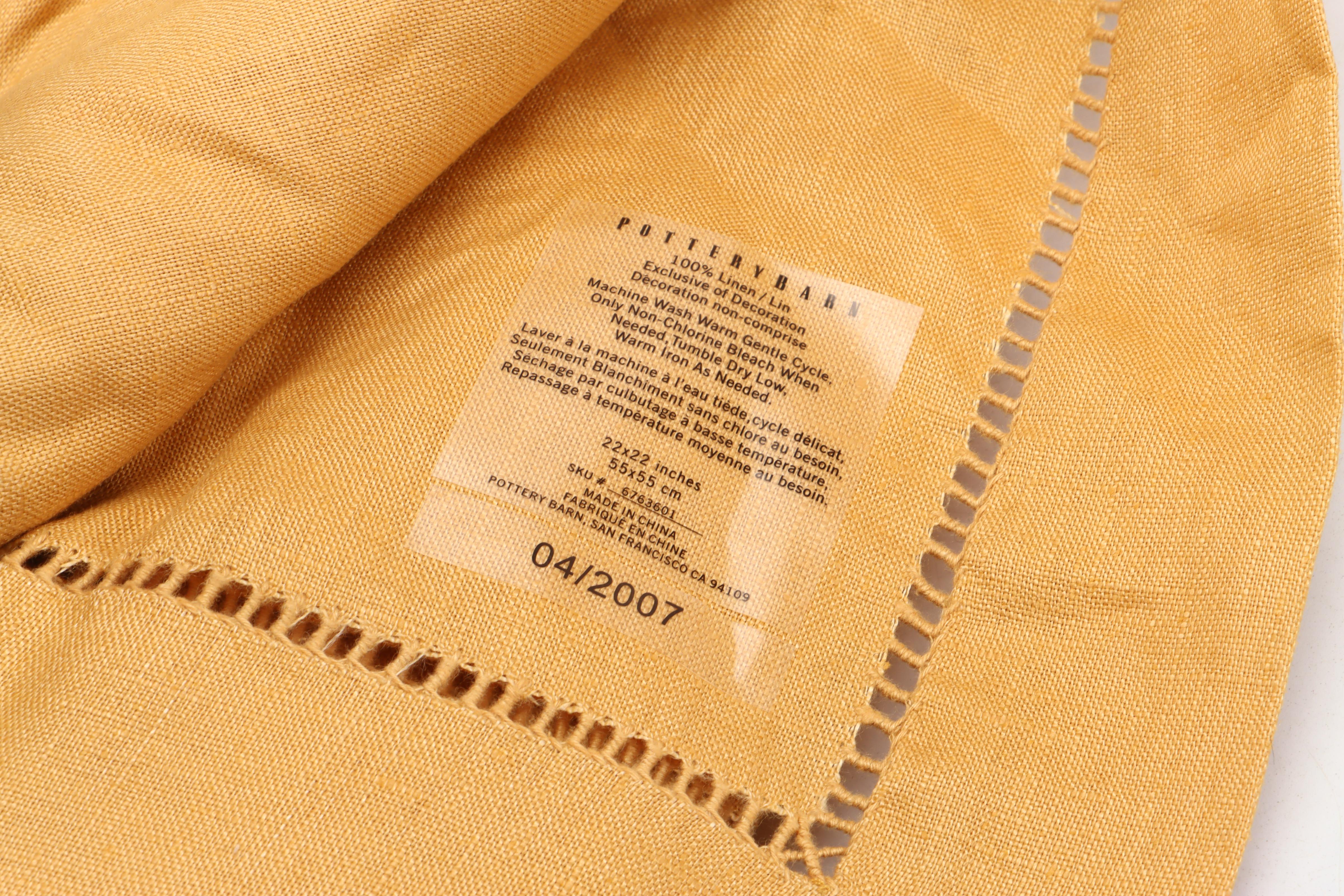 Christian Dior Porcelain "Casablanca" Dinnerware with Pottery Barn Linen Napkins