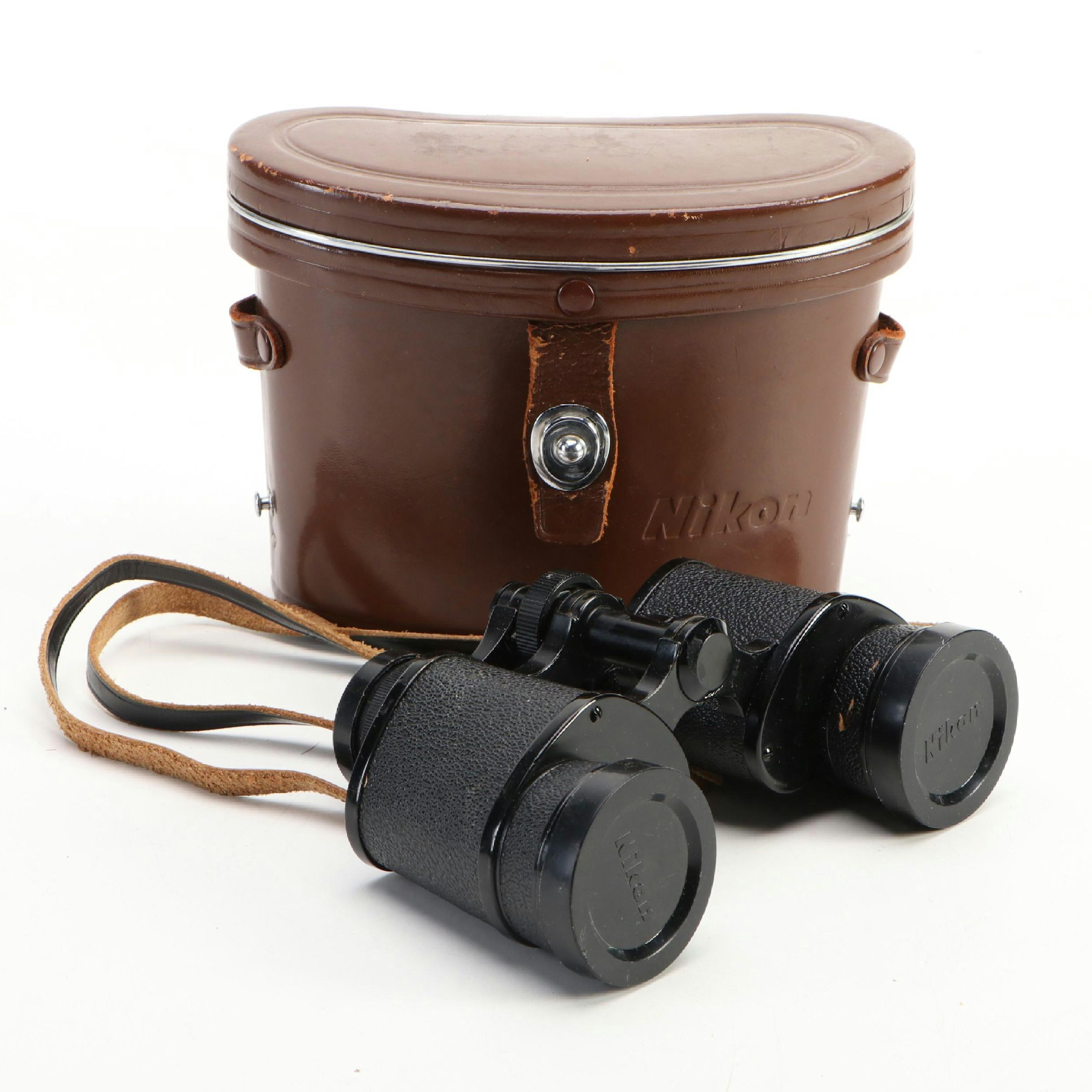 Nikon 9x35 J-87 Binoculars in Leather Case