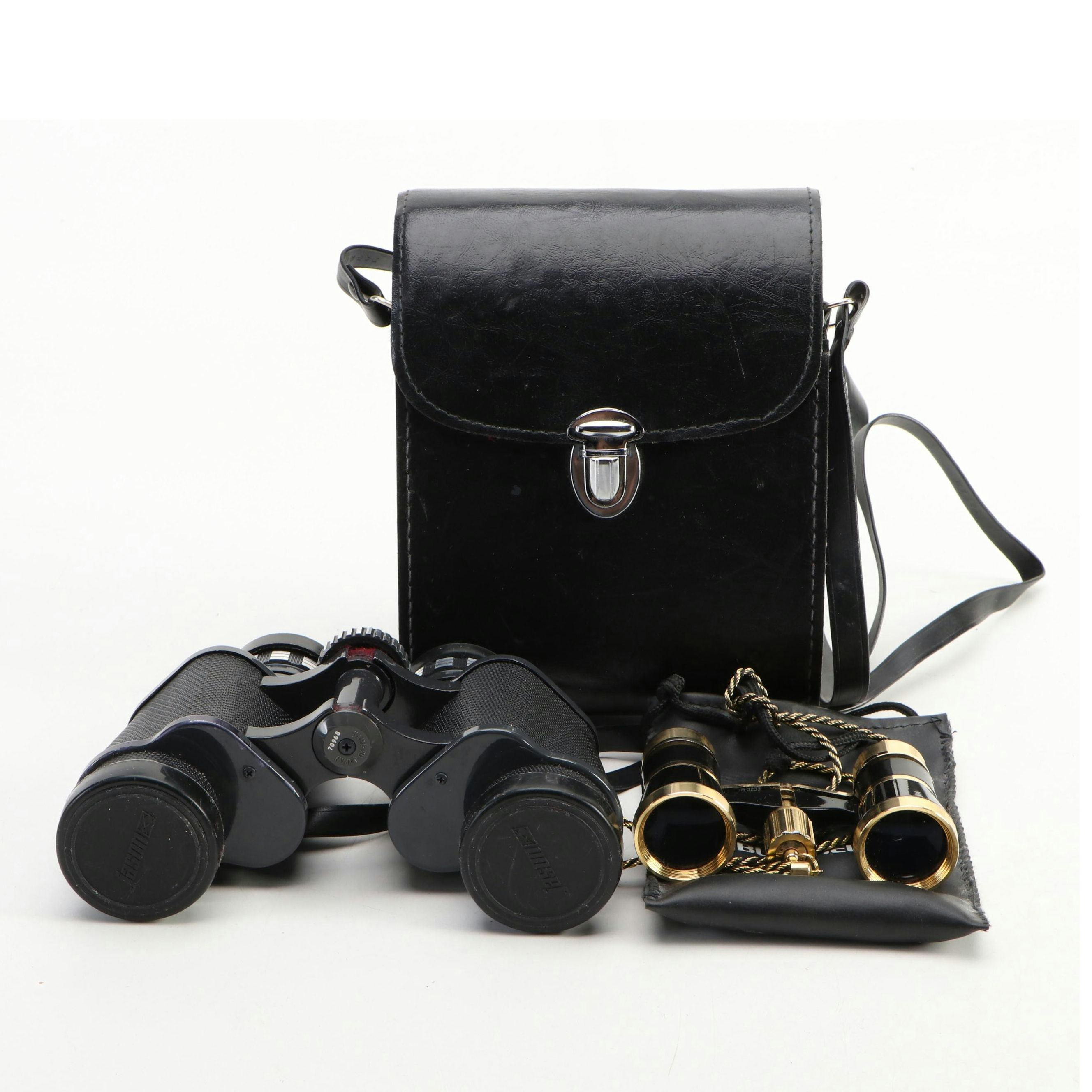 Jason Clipper 7x35 Binoculars in Case with Bushnell 3x25 Opera Glasses