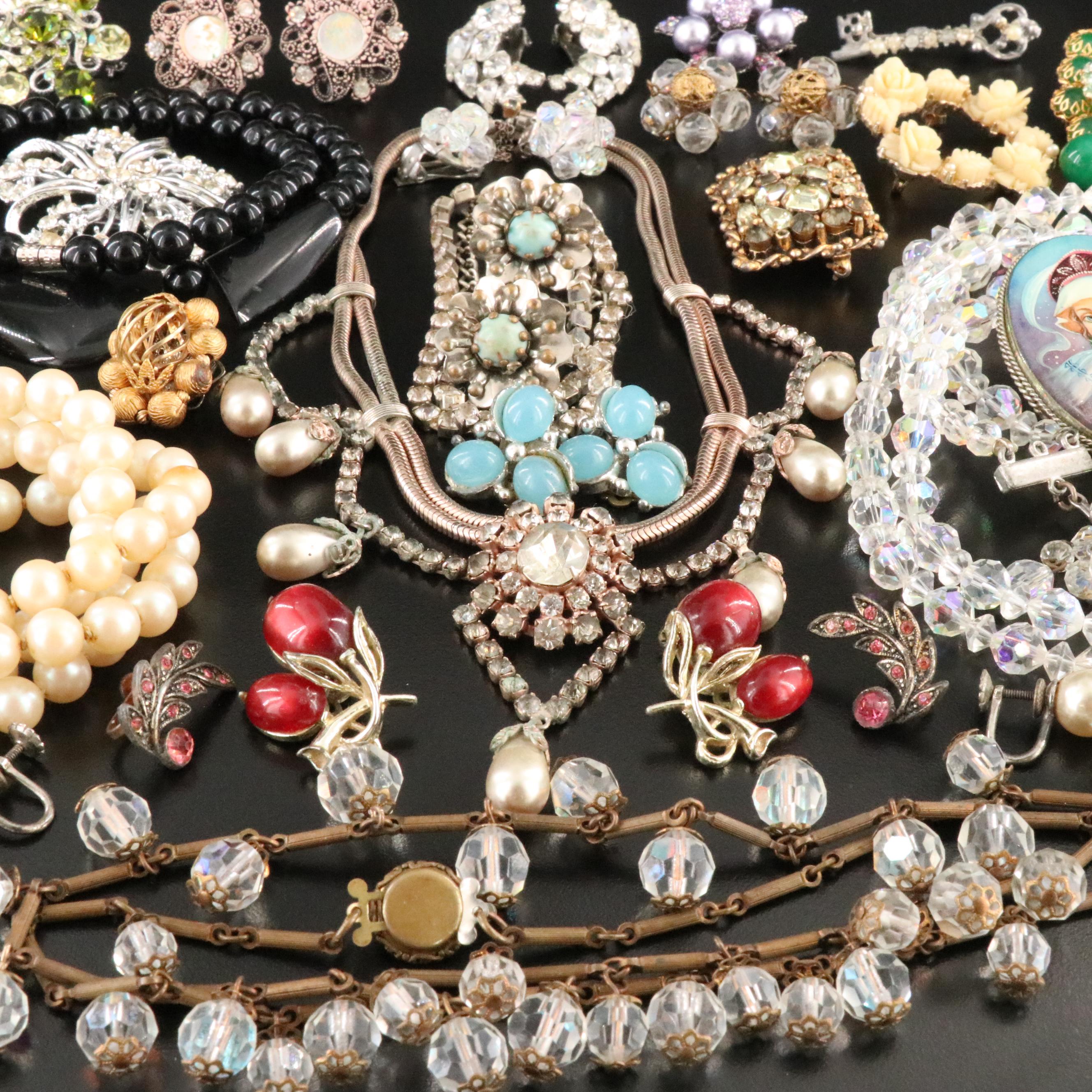 Weiss, Barclay and Russian Portrait Brooch Featured Vintage Jewelry Collection