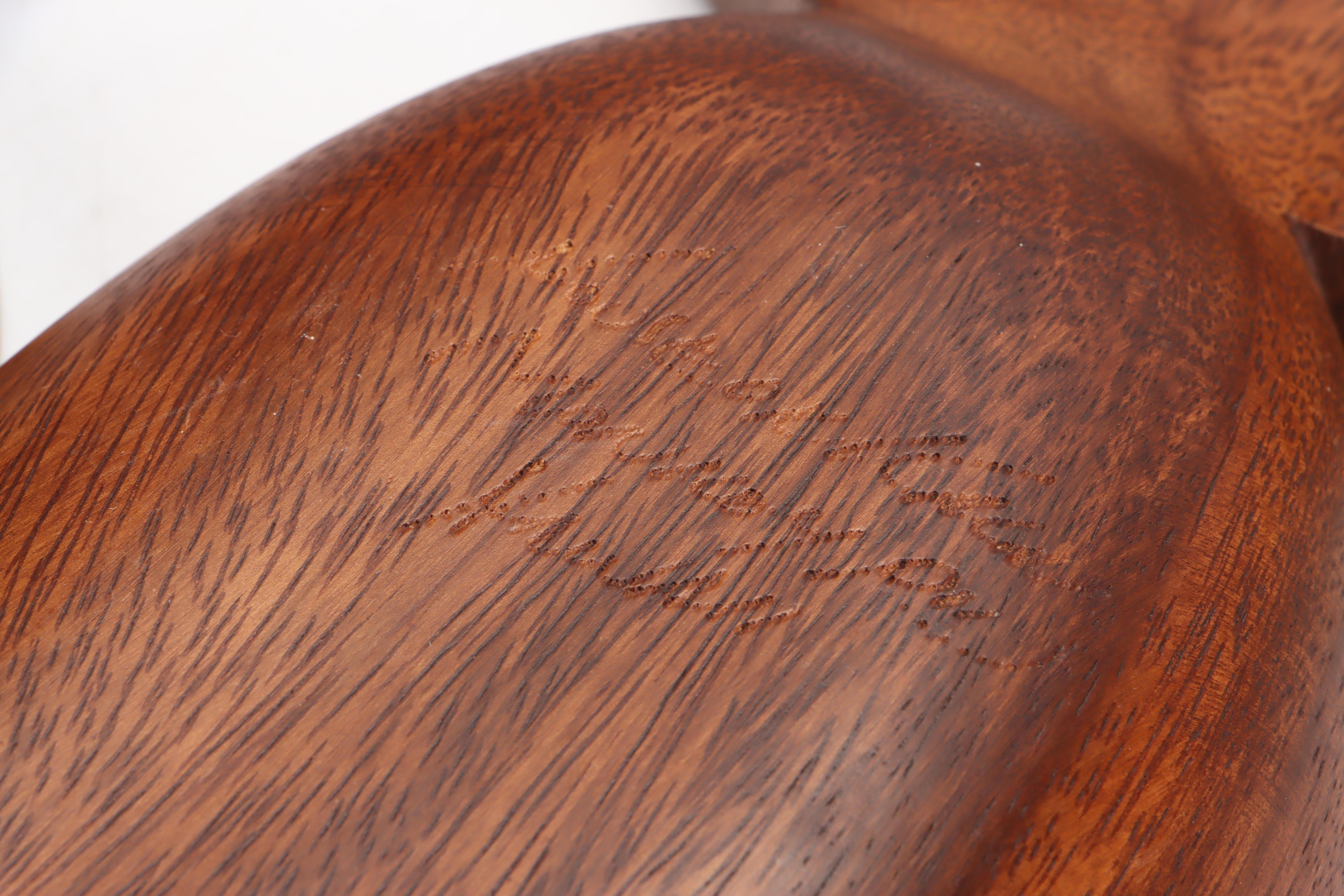 Munising Footed Bowl with Other Wooden Serving Pieces, Mid to Late 20th Century