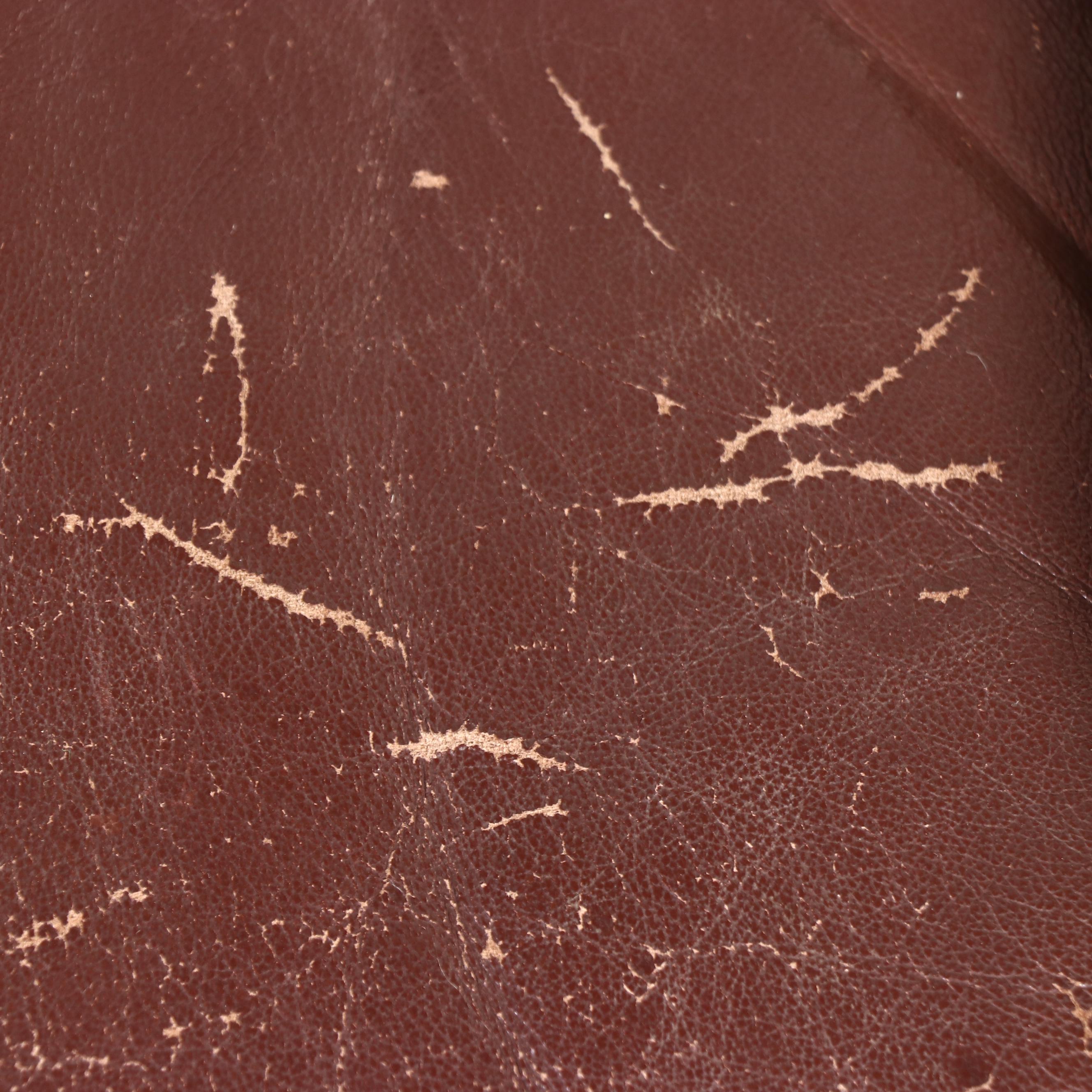 Hancock & Moore Brown Leather Armchair and Ottoman, Late 20th Century