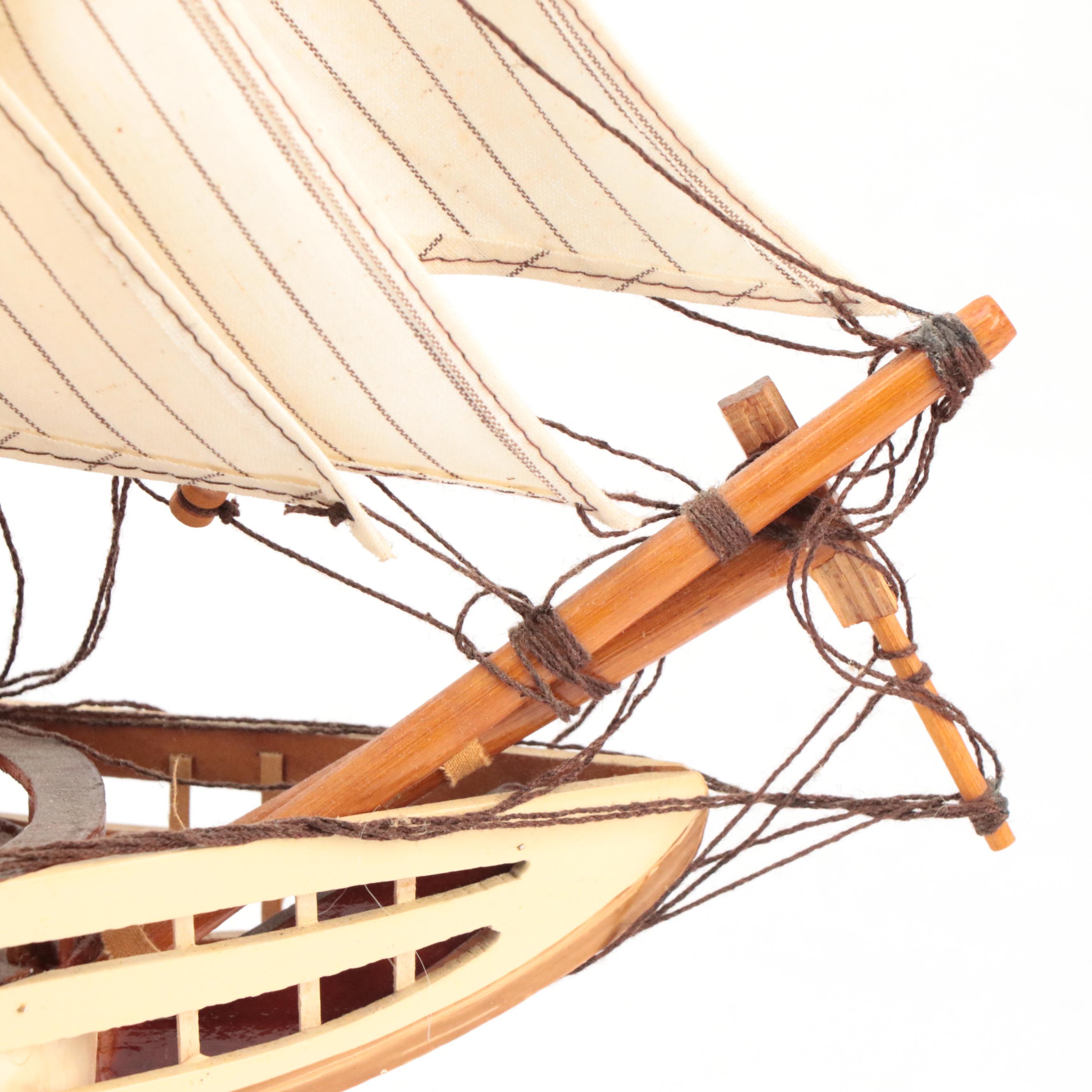 Handcrafted "U.S.S. Constitution" Wooden Model Ship