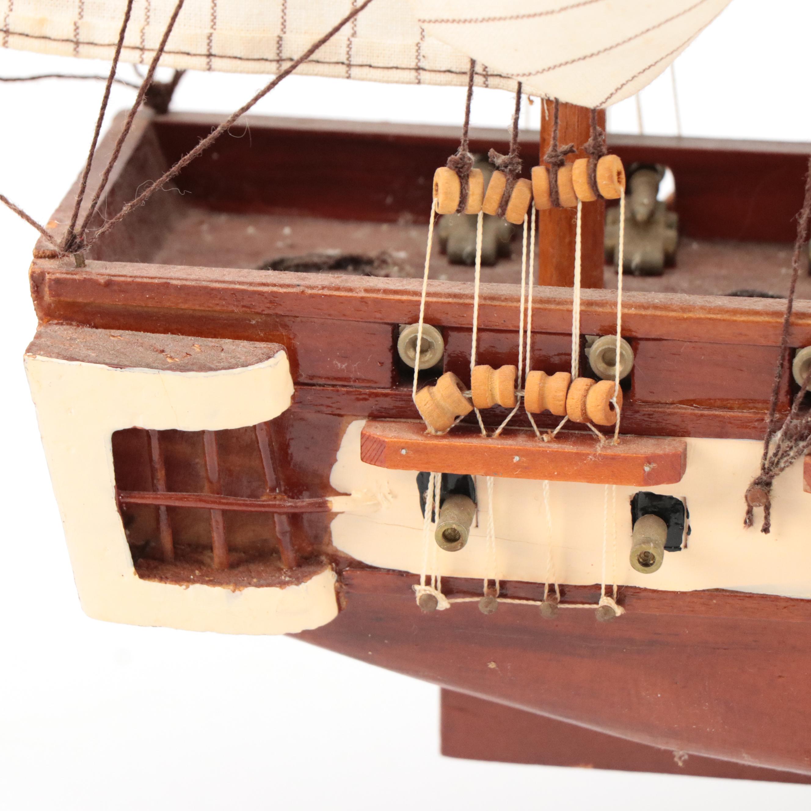 Handcrafted "U.S.S. Constitution" Wooden Model Ship