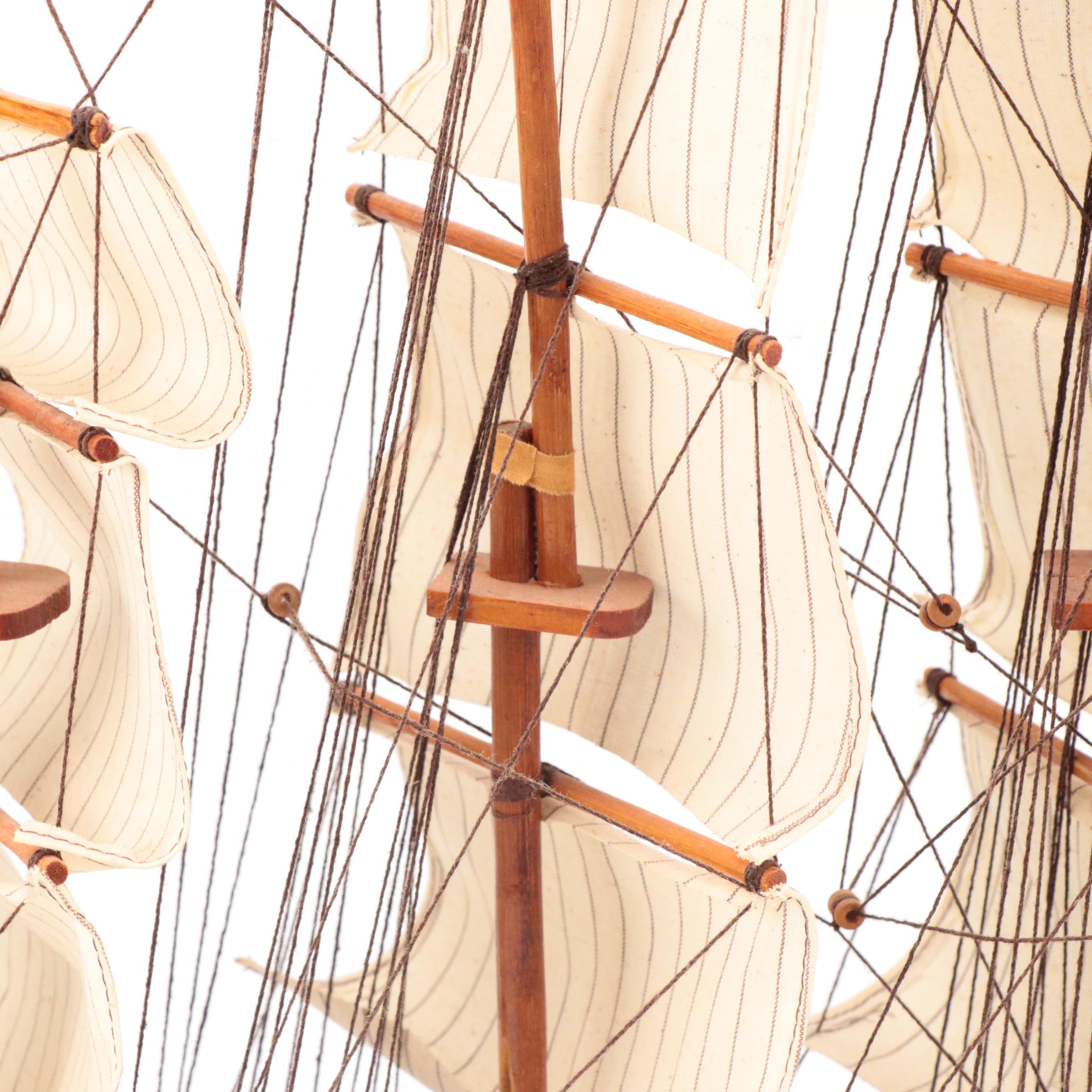 Handcrafted "U.S.S. Constitution" Wooden Model Ship