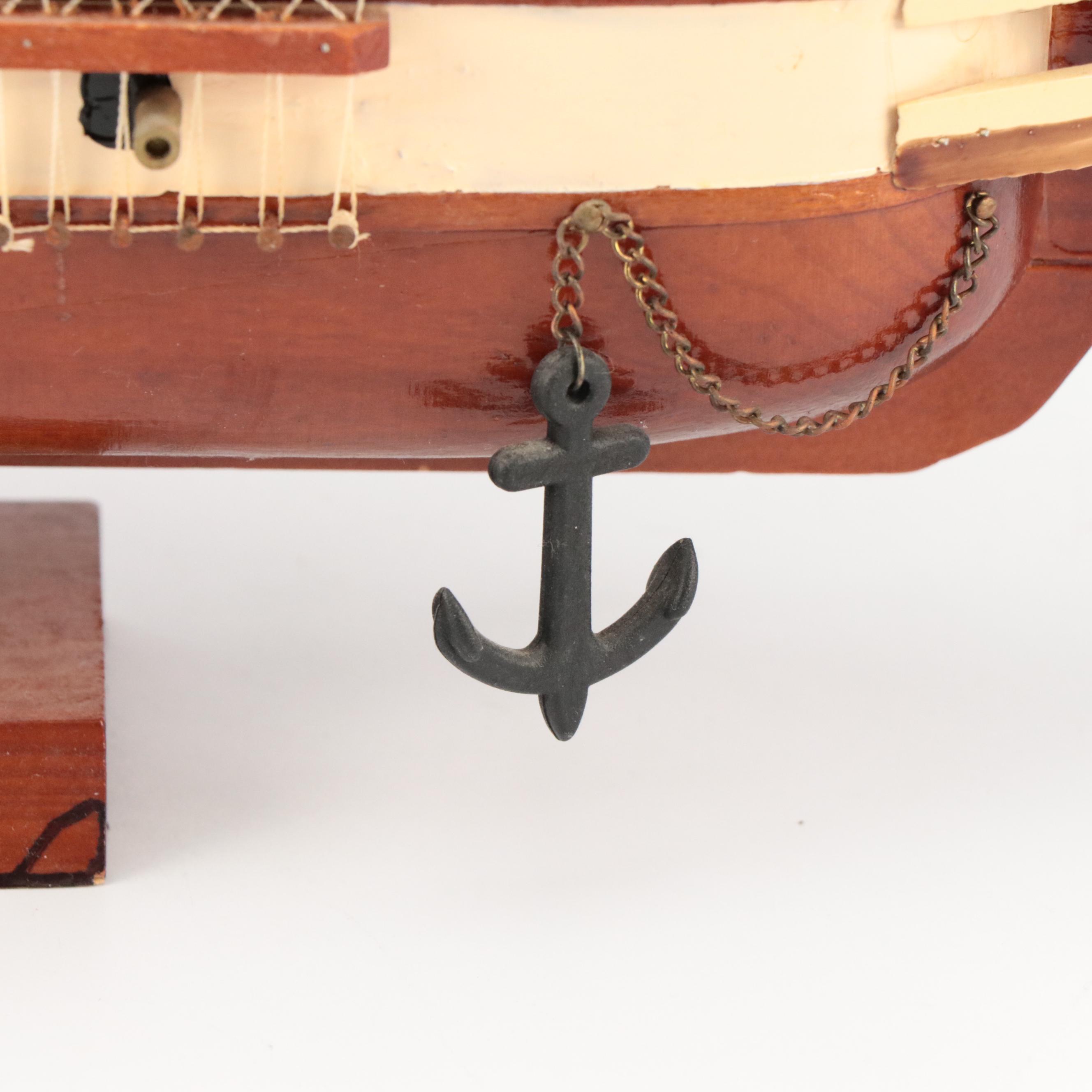 Handcrafted "U.S.S. Constitution" Wooden Model Ship