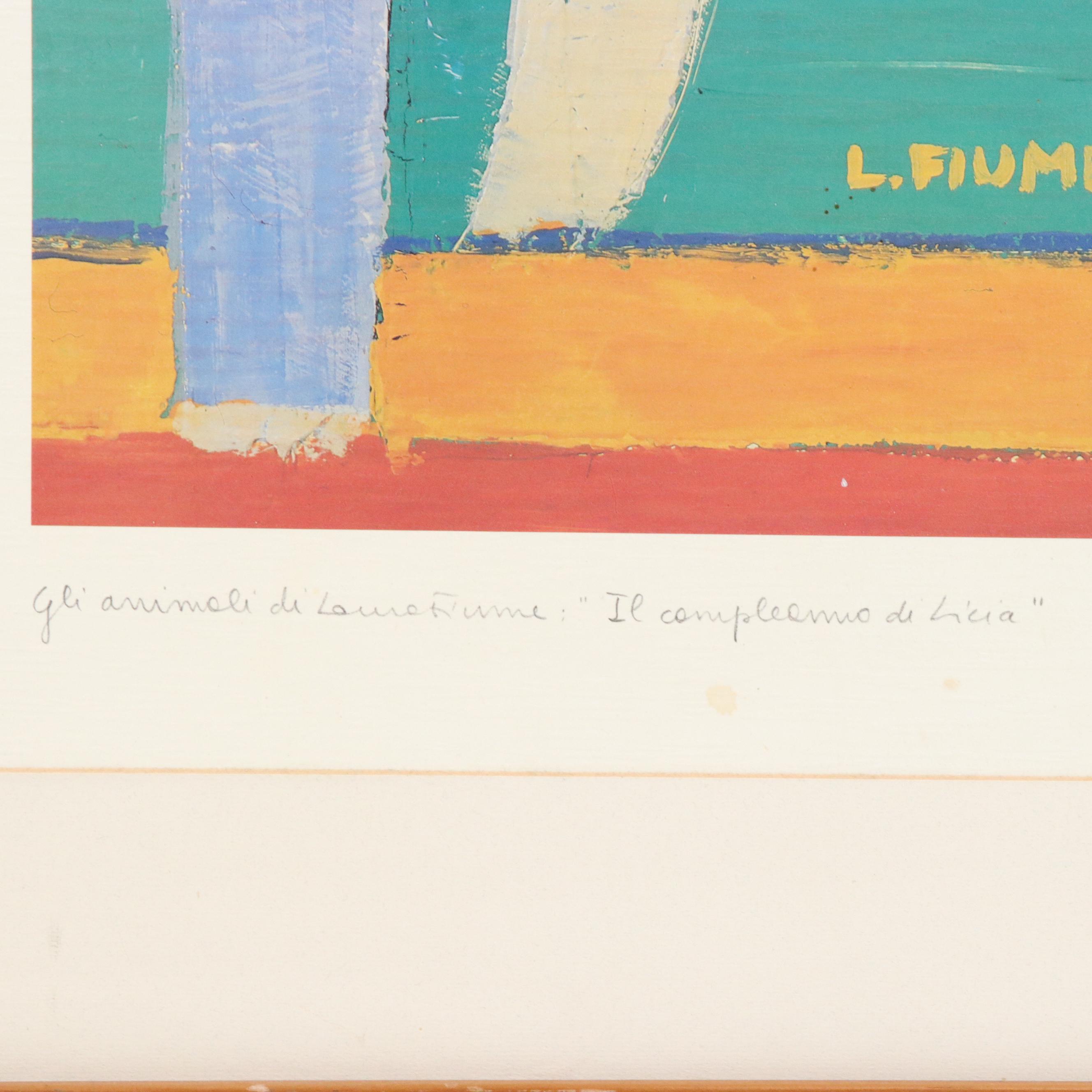 Offset Lithograph After Laura Fiume "Il compleanno di Licia"