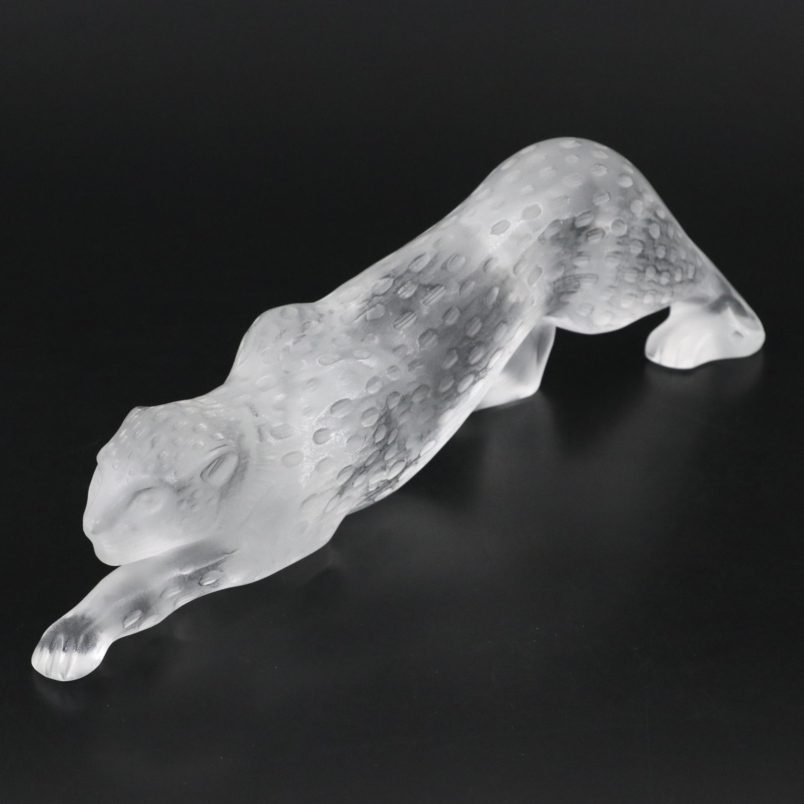 Lalique "Zeila Panther" Crystal Sculpture Designed by Marie-Claude Lalique