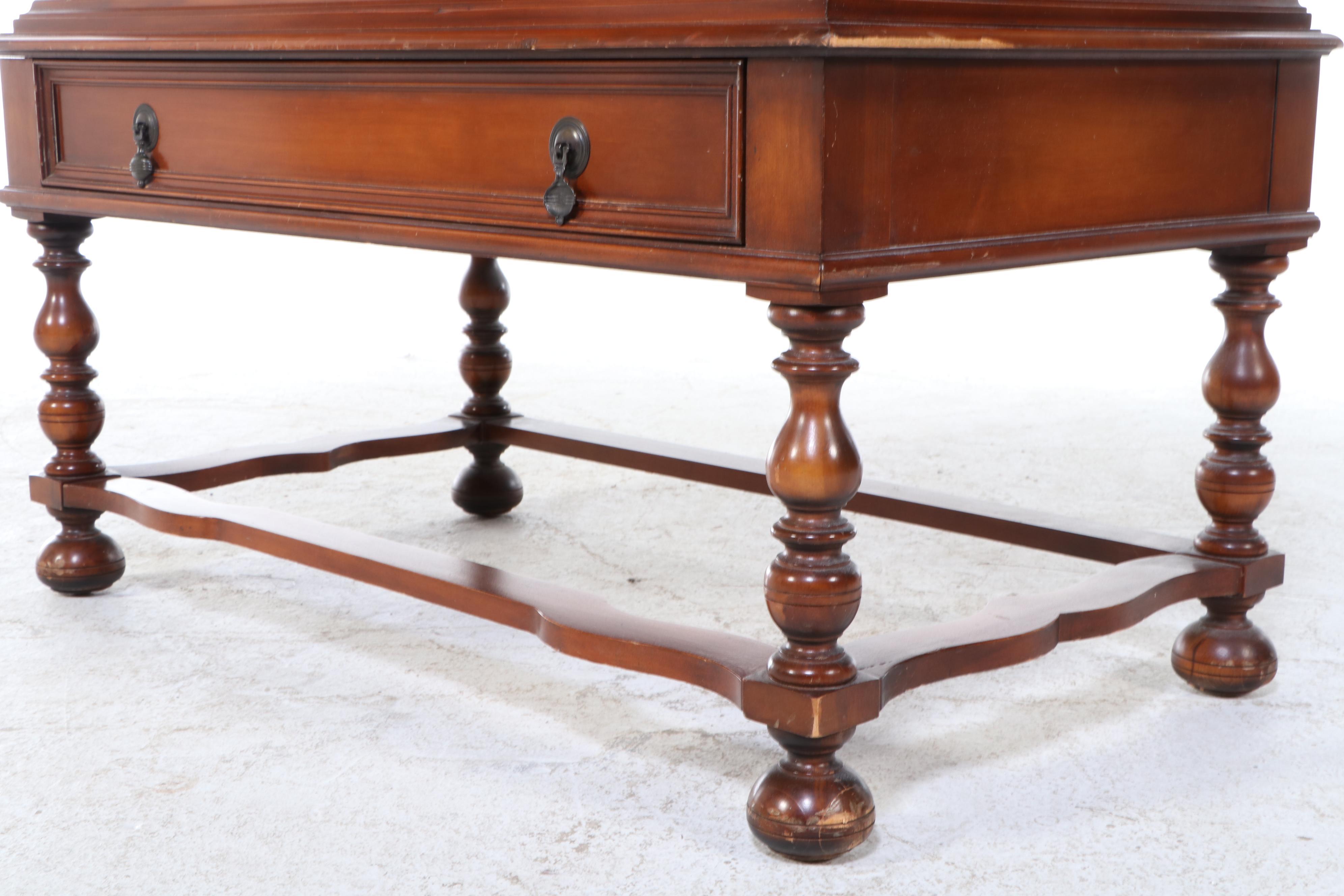 Lammert Furniture William and Mary Style Maple Five-Drawer Chest-on-Stand