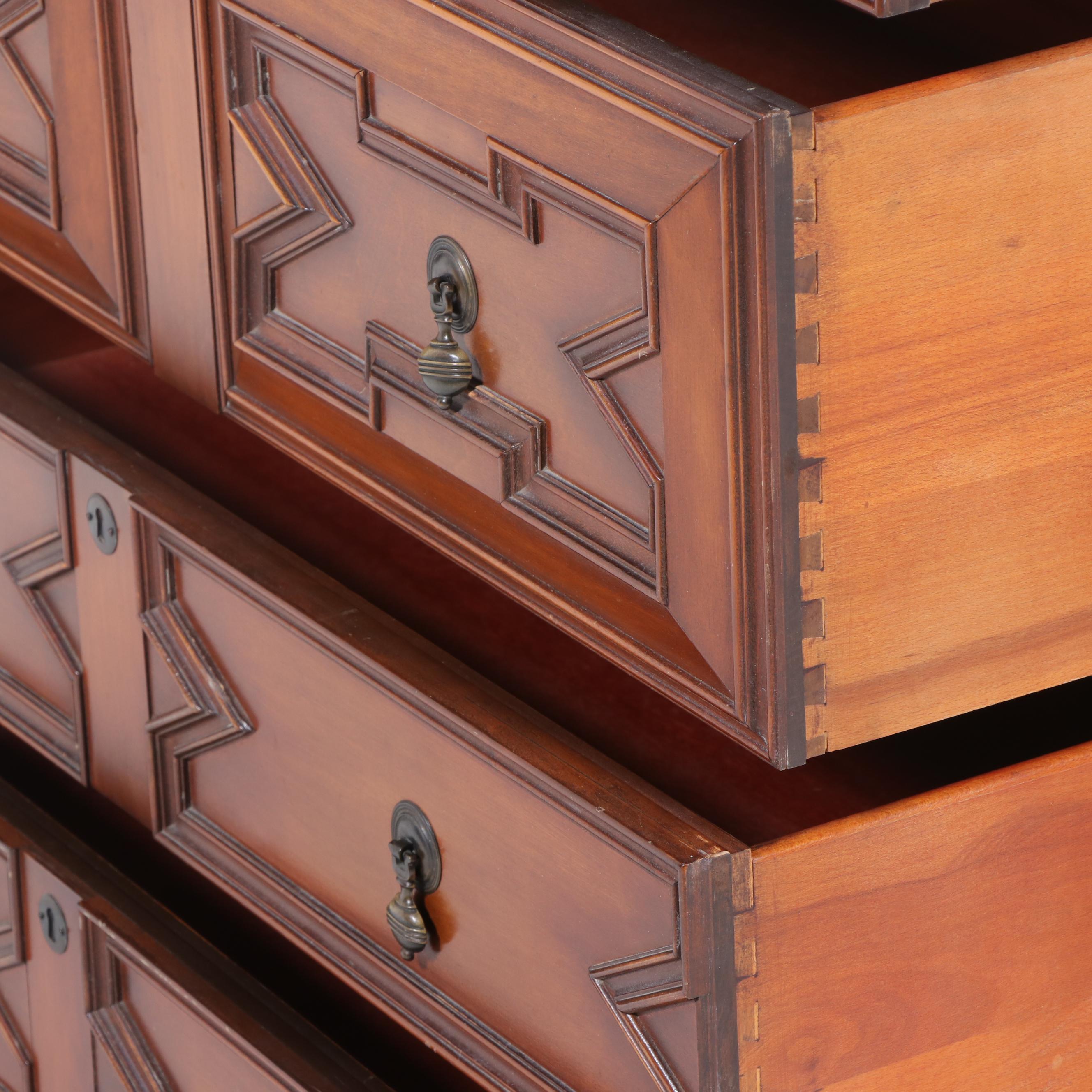 Lammert Furniture William and Mary Style Maple Four-Drawer Chest w/ Mirror