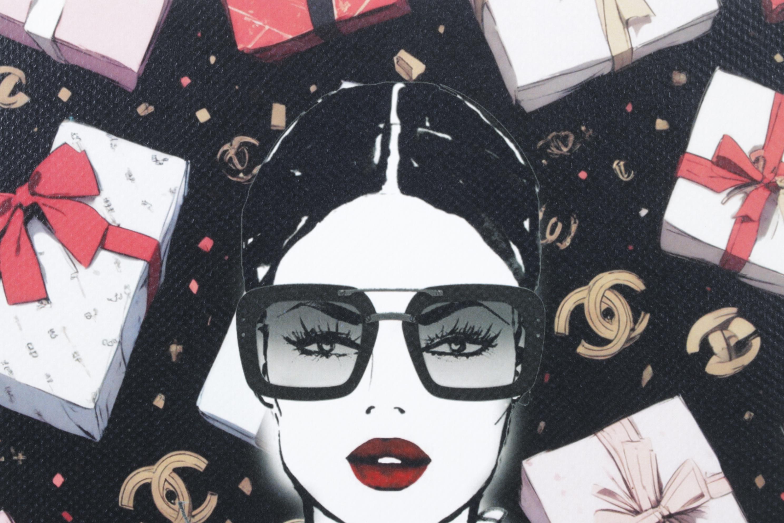 Death NYC Pop Art Graphic Print Homage to Chanel and Prada, 2024