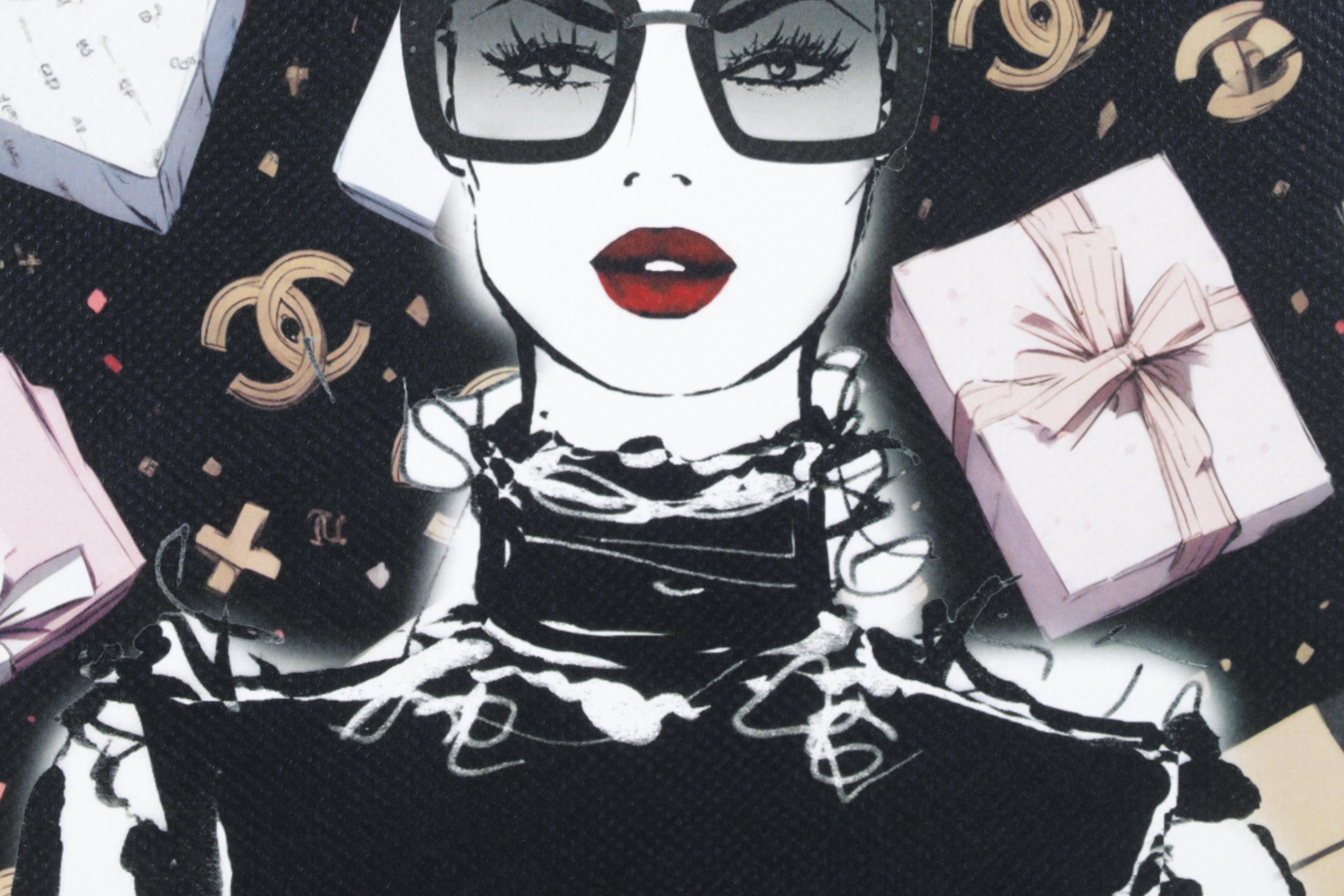 Death NYC Pop Art Graphic Print Homage to Chanel and Prada, 2024