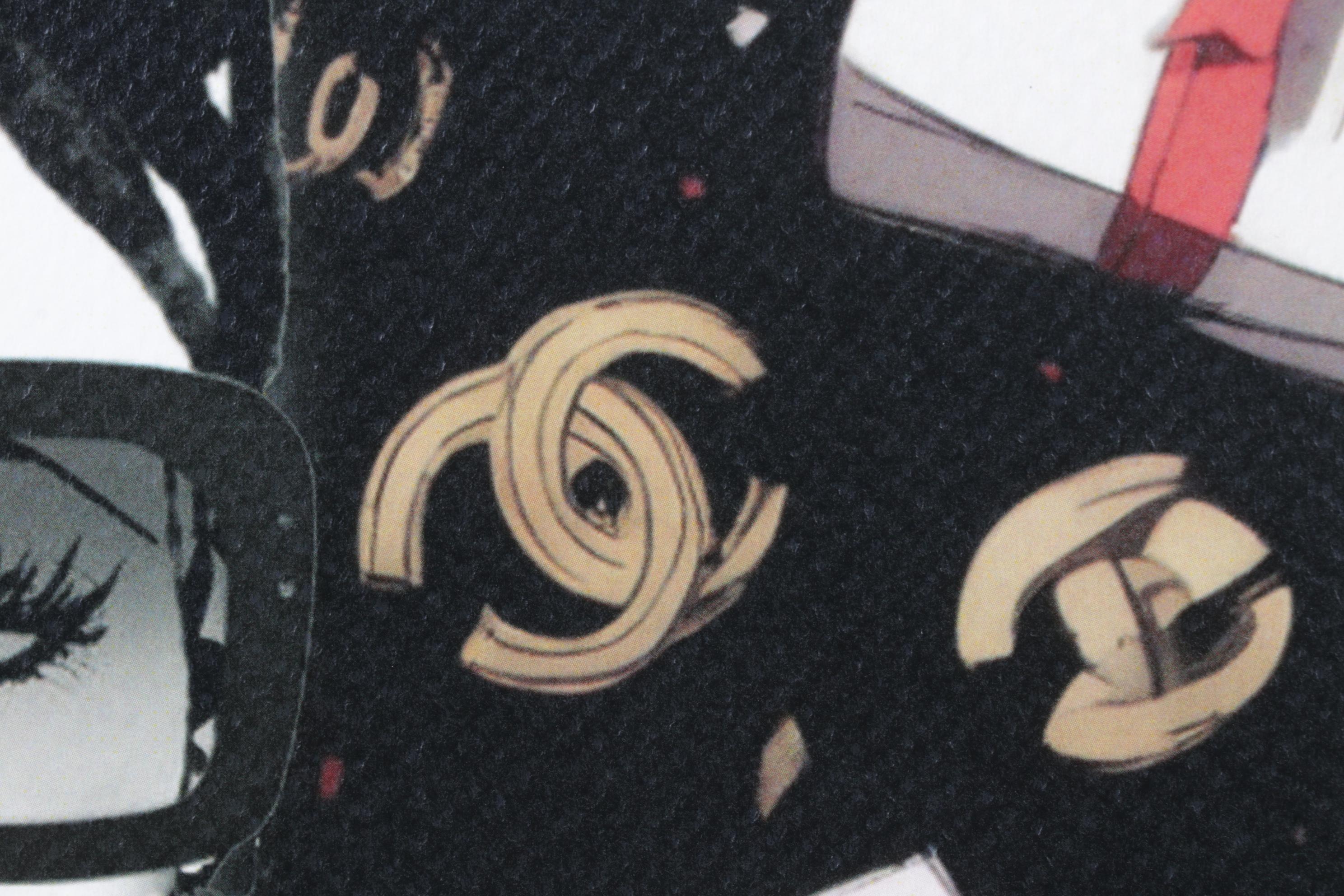 Death NYC Pop Art Graphic Print Homage to Chanel and Prada, 2024