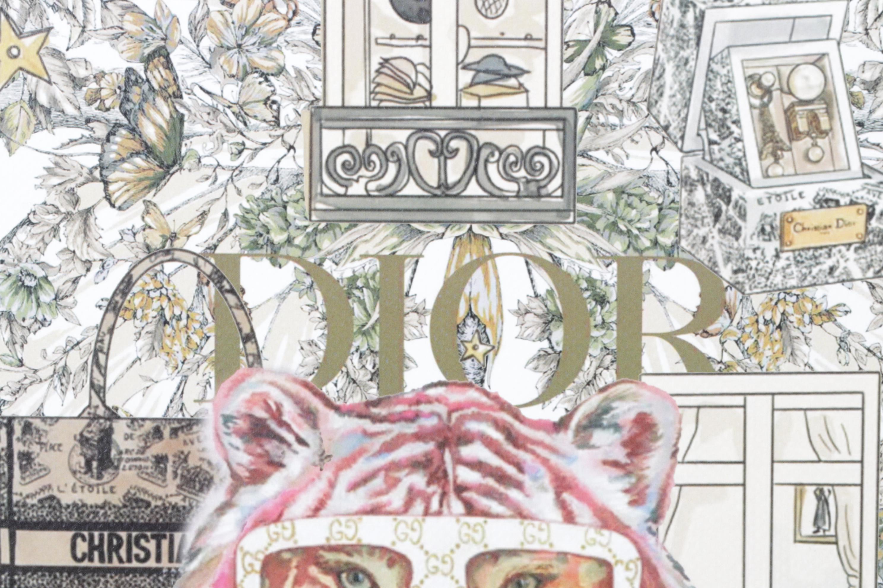 Death NYC Graphic Digital Print Featuring Gucci Pink Lion and Dior