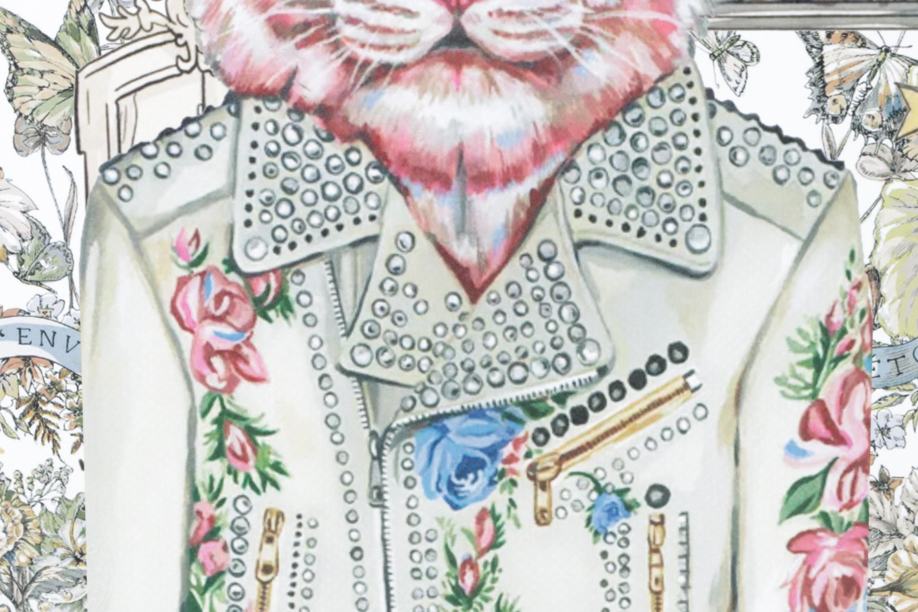 Death NYC Graphic Digital Print Featuring Gucci Pink Lion and Dior