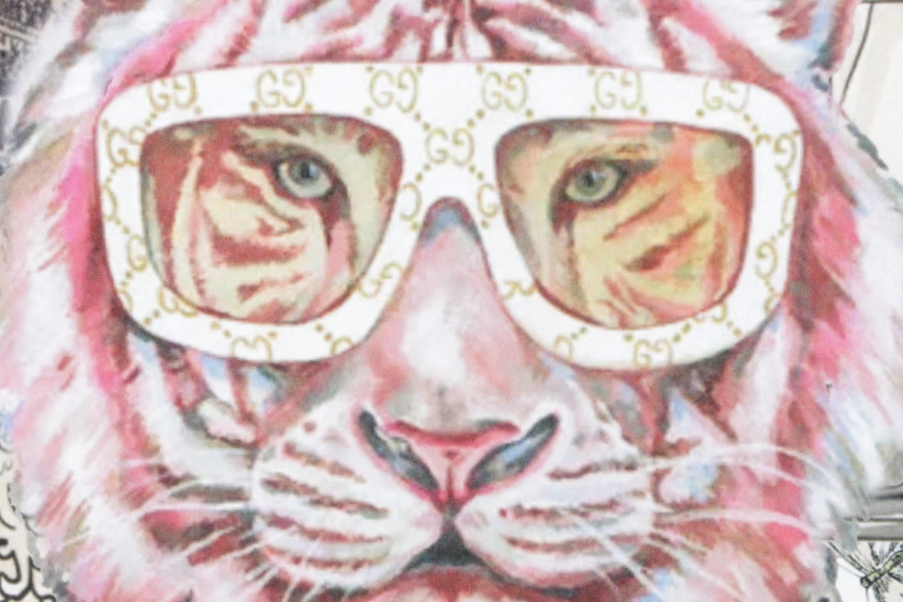 Death NYC Graphic Digital Print Featuring Gucci Pink Lion and Dior