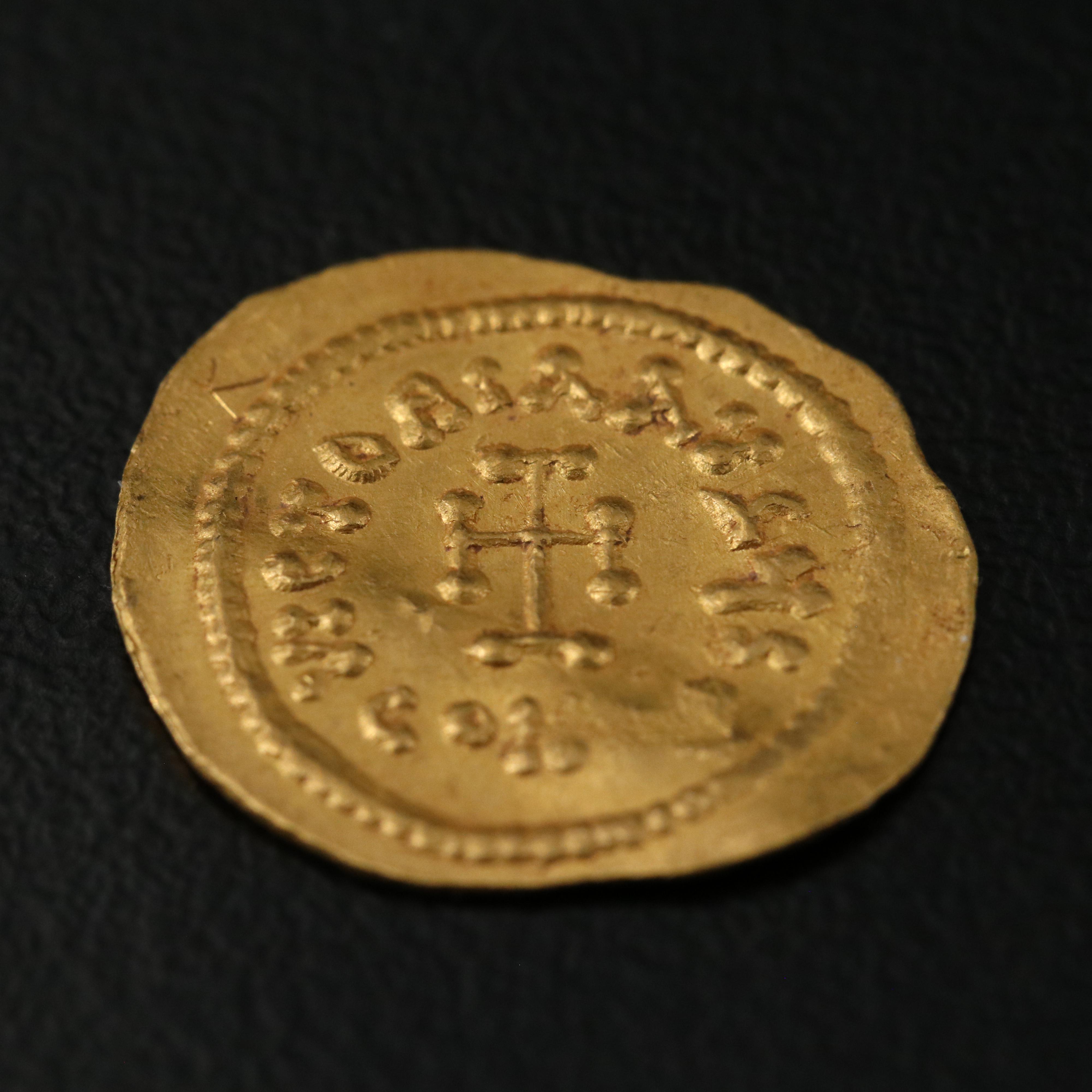 Ancient Byzantine AV Semissis Coin of Constans II, ca. 650 A.D.