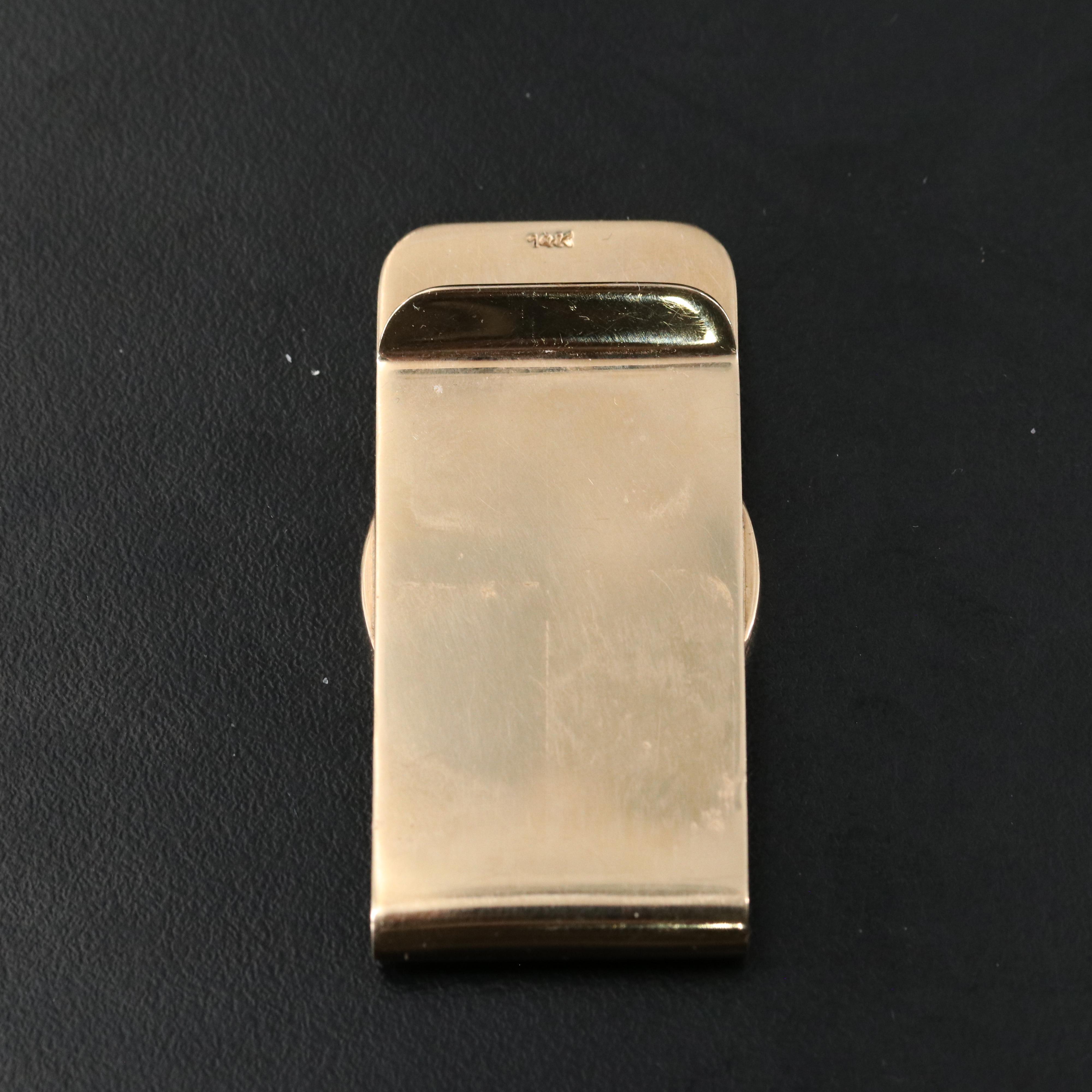 1906 Liberty Head $10 Gold Eagle Coin Mounted in a 14K Money Clip