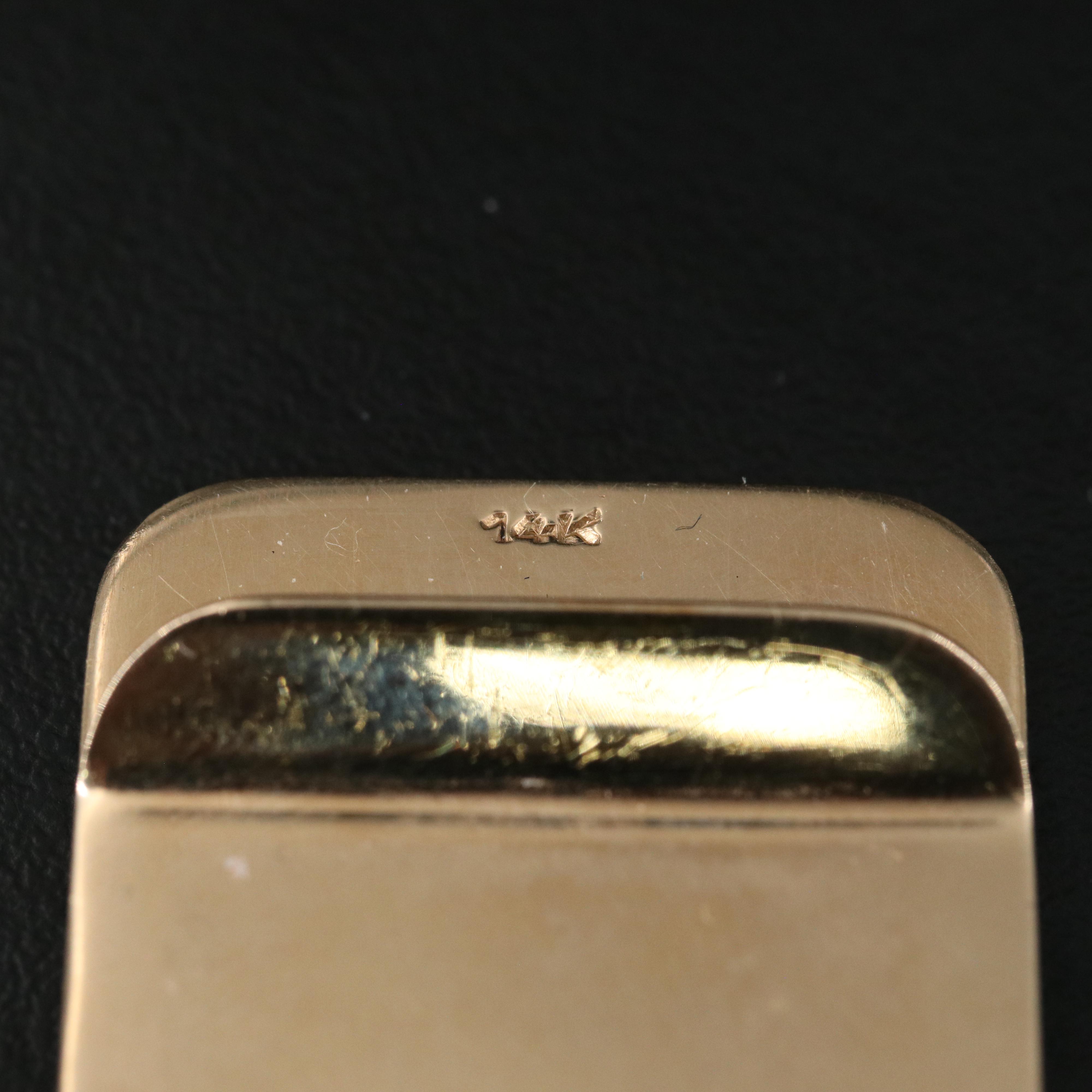 1906 Liberty Head $10 Gold Eagle Coin Mounted in a 14K Money Clip