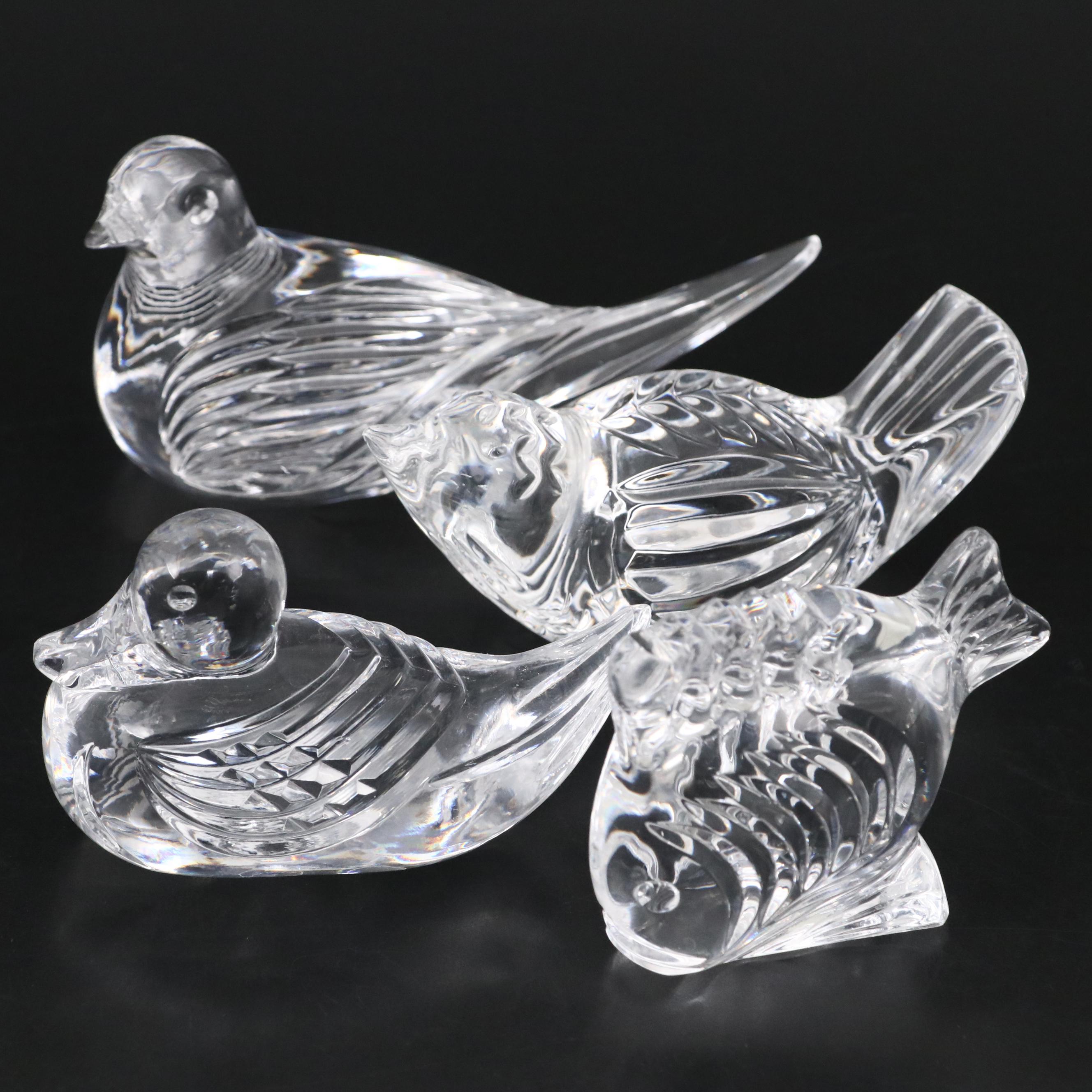 Waterford Crystal Bird and Fish Figurines