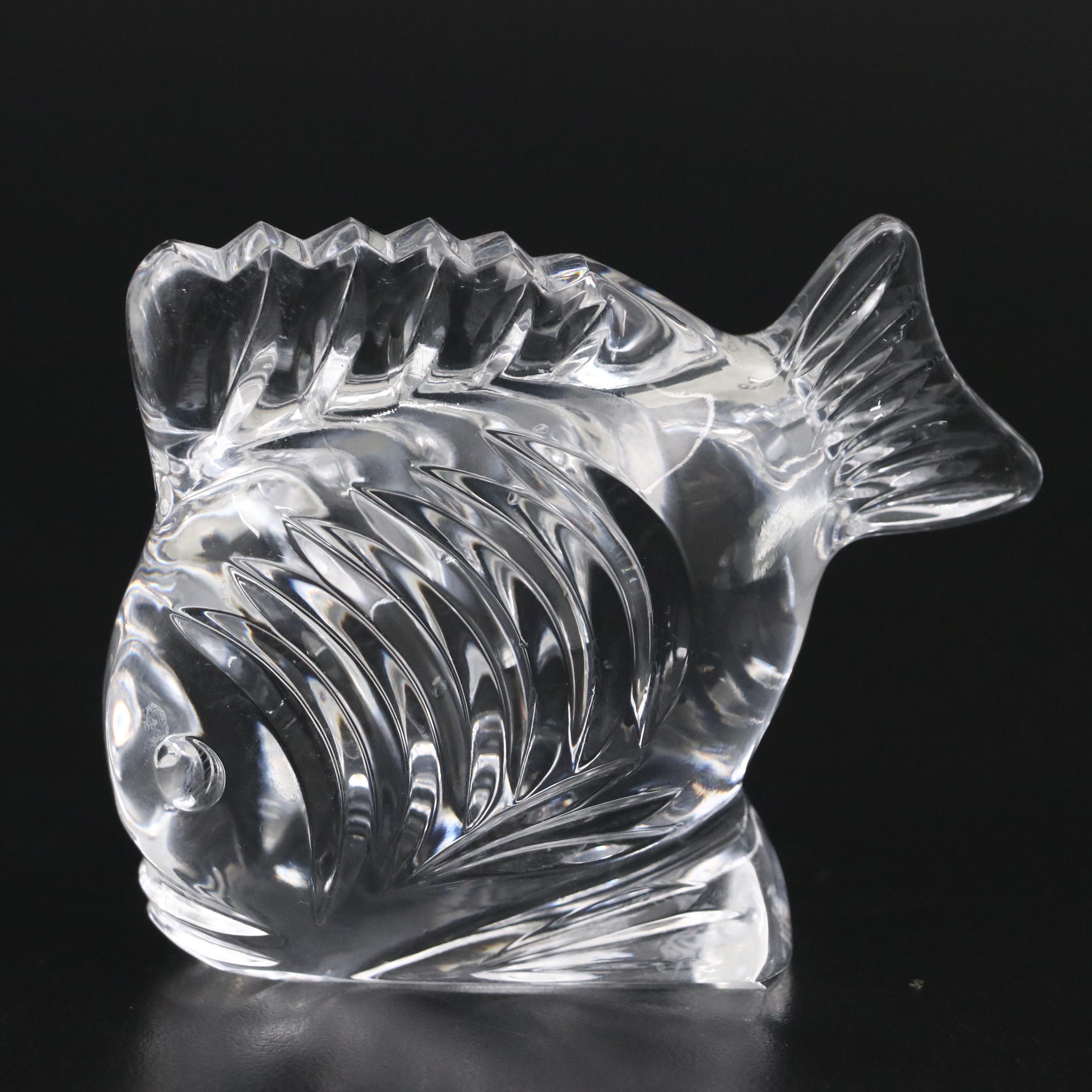 Waterford Crystal Bird and Fish Figurines