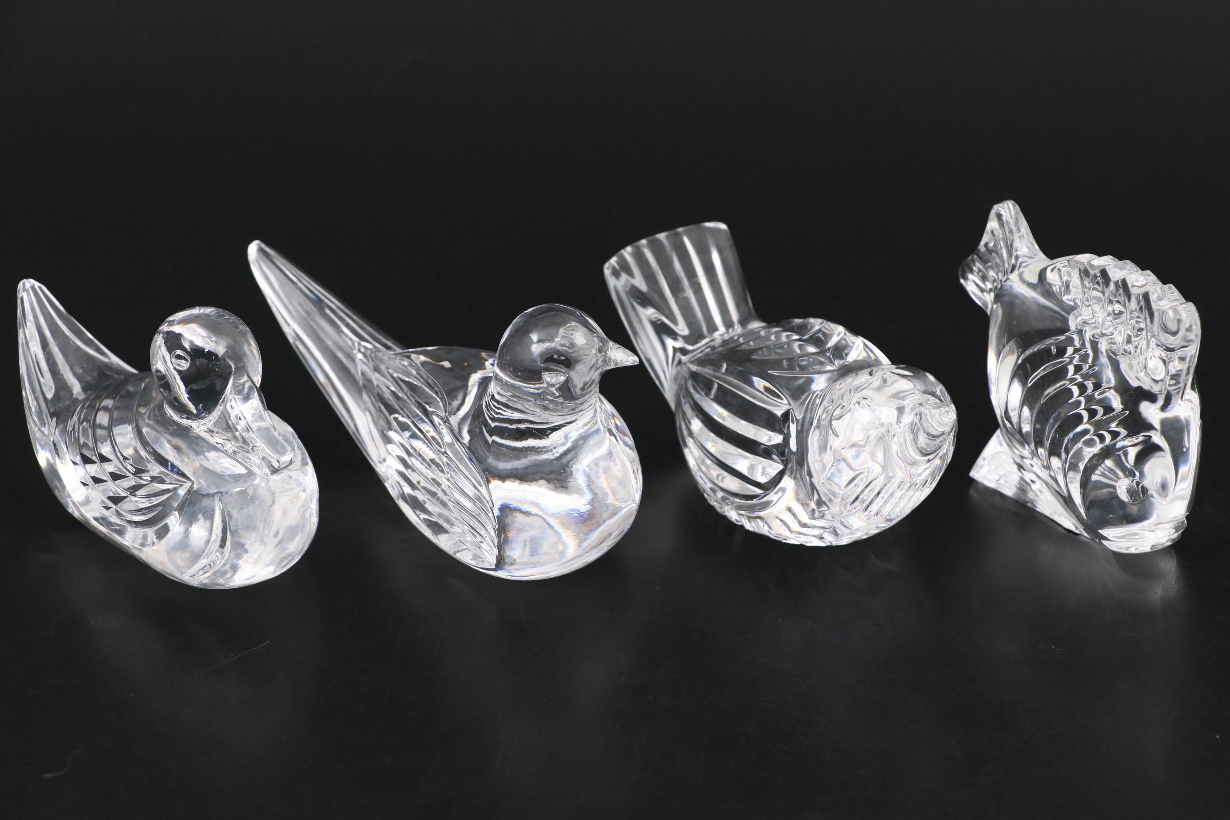 Waterford Crystal Bird and Fish Figurines