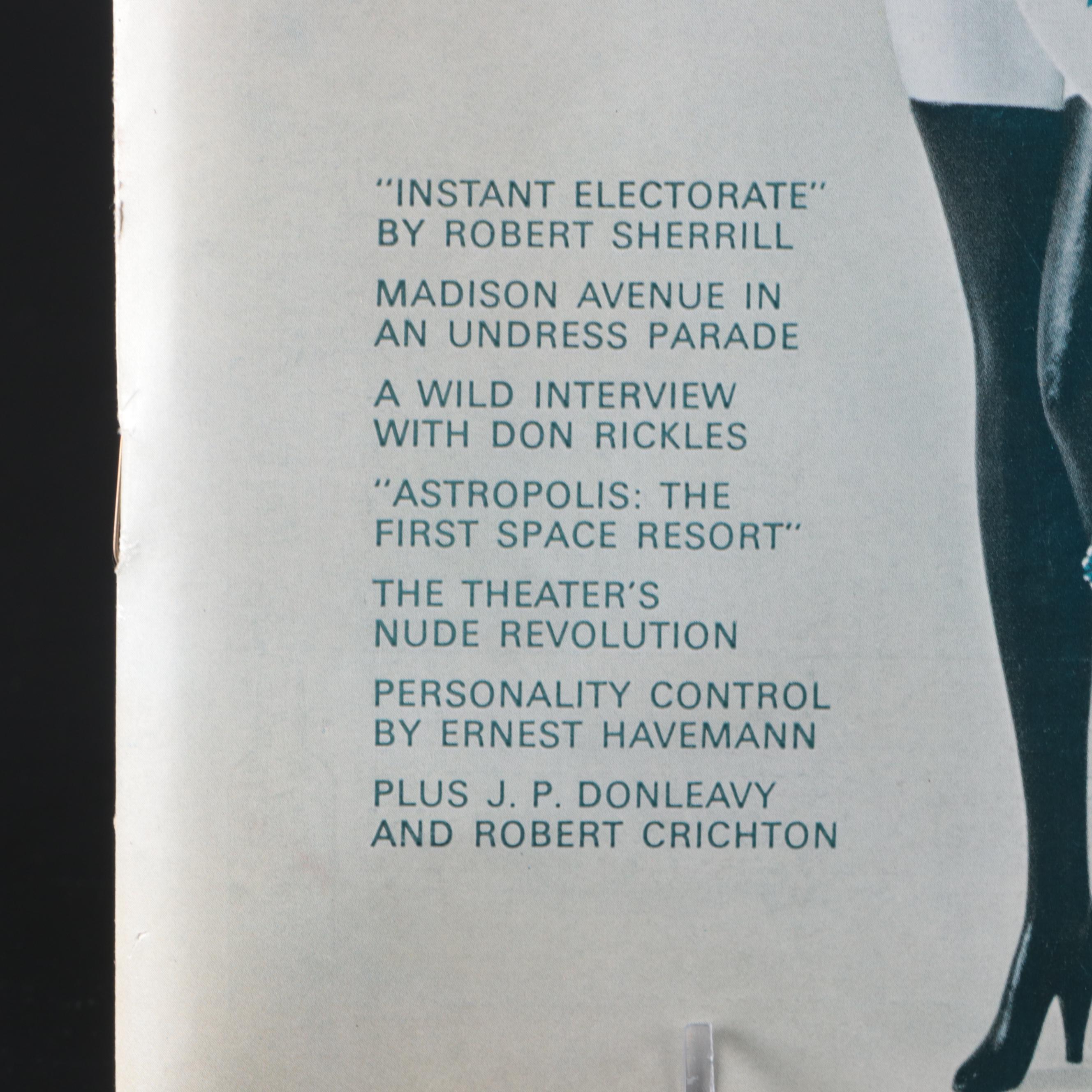 "Playboy" Nov. 1968 Issue with The Playboy Club Ashtray, Lighters & Shot Glasses