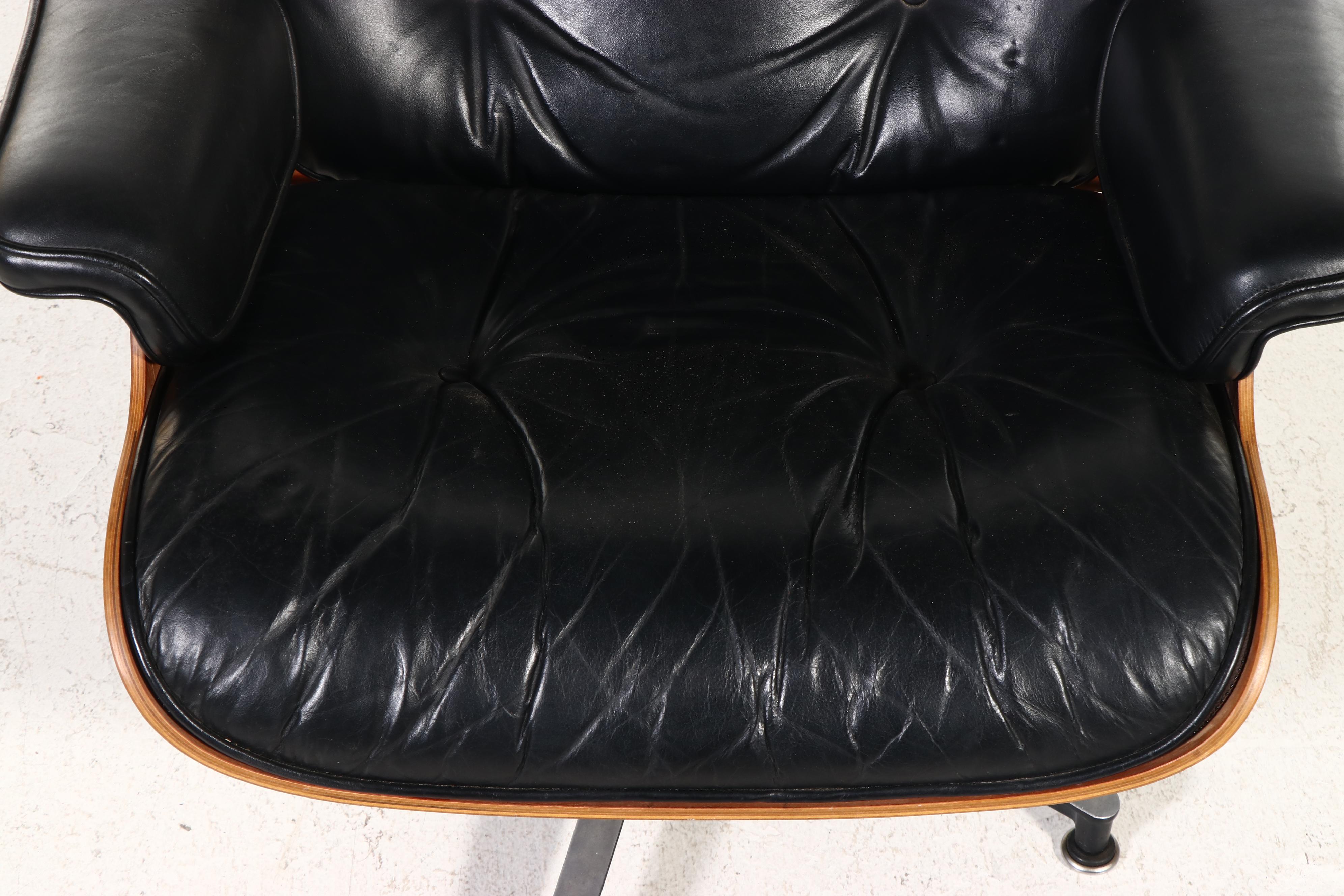 Two Charles and Ray Eames for Herman Miller Rosewood Lounge Chairs and Ottoman