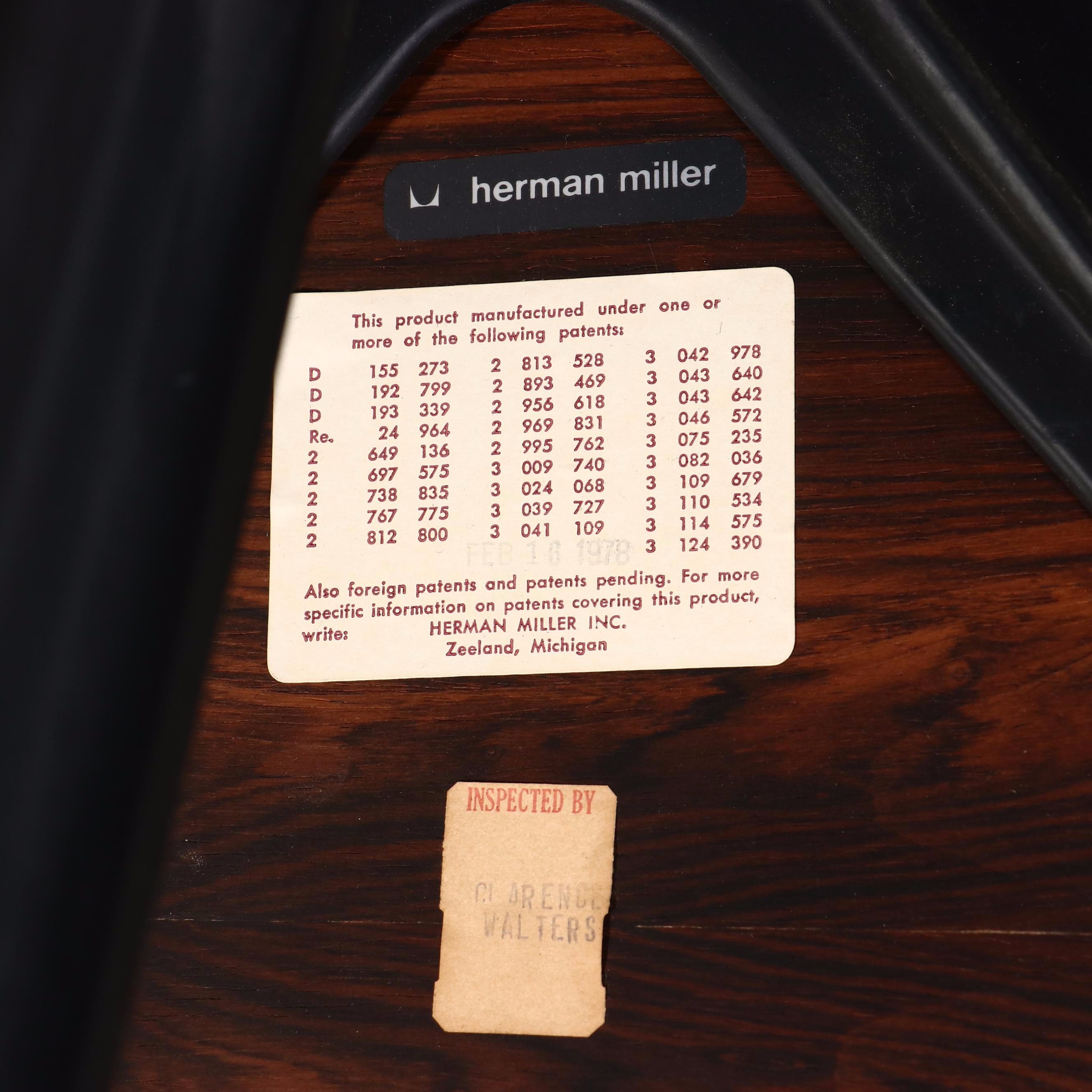 Two Charles and Ray Eames for Herman Miller Rosewood Lounge Chairs and Ottoman