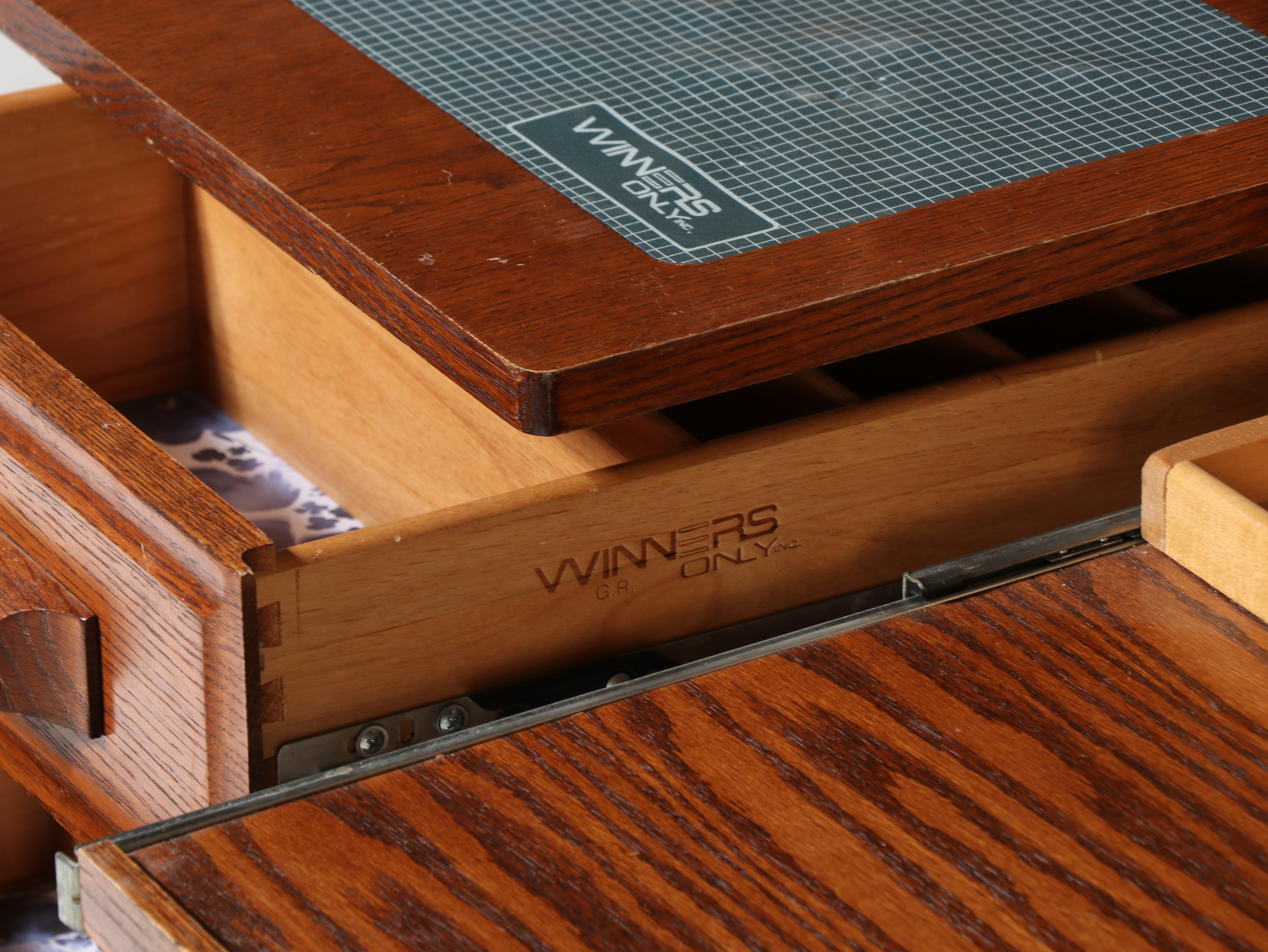 Winners Only Inc. Oak Roll-Top Desk and Chair, Late 20th Century