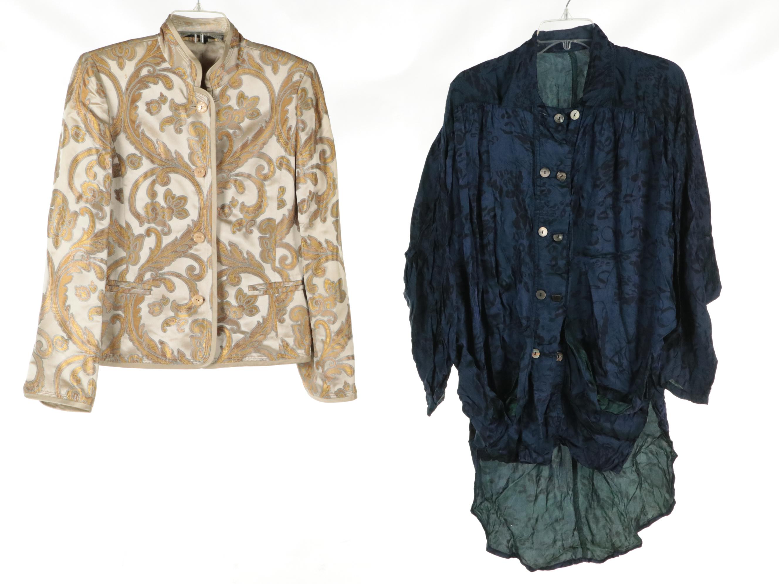 Norma Kamali Silk Brocade, Linda Allard Ellen Tracy Silk Lined Jacket and More