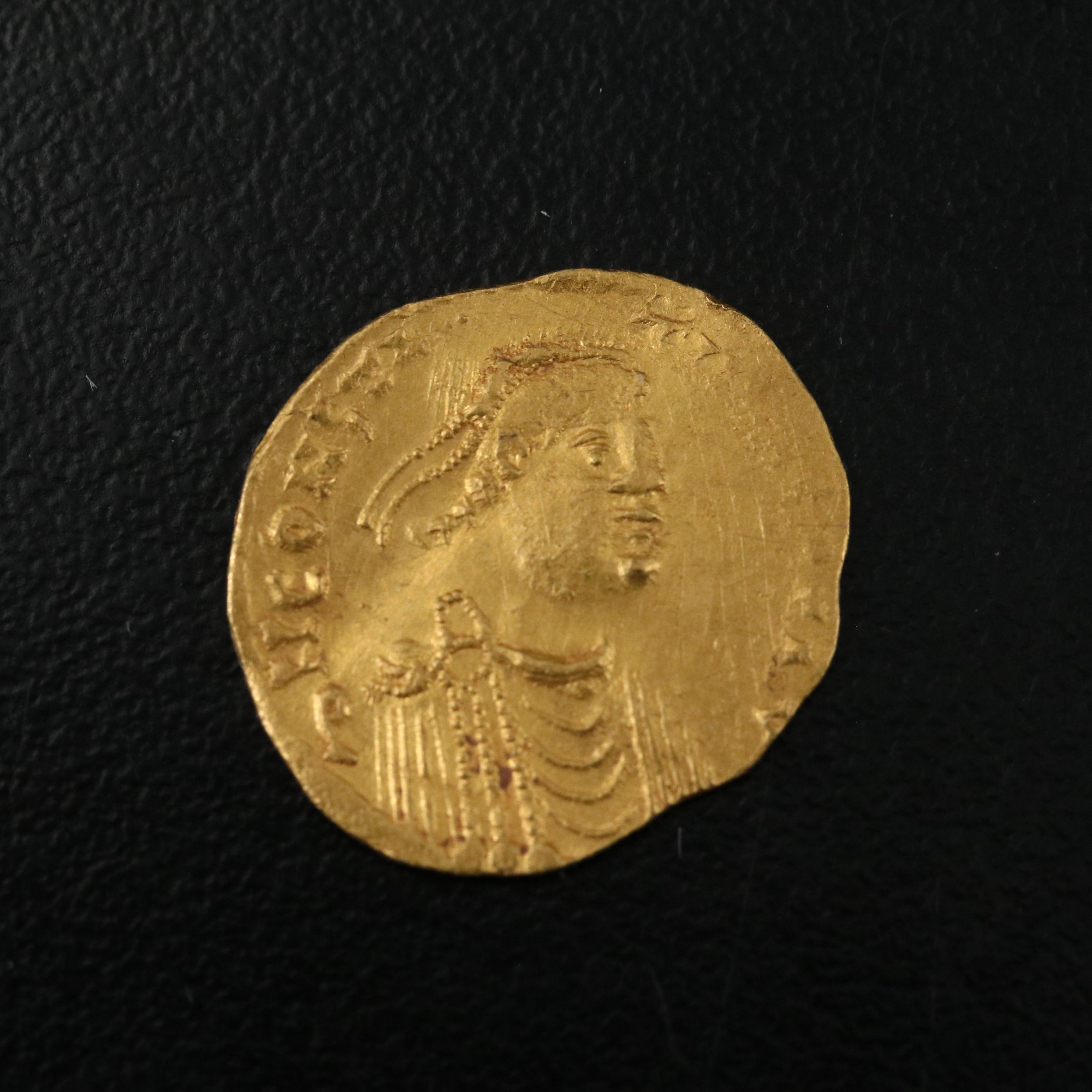 Ancient Byzantine AV Semissis Coin of Constans II, ca. 650 A.D.