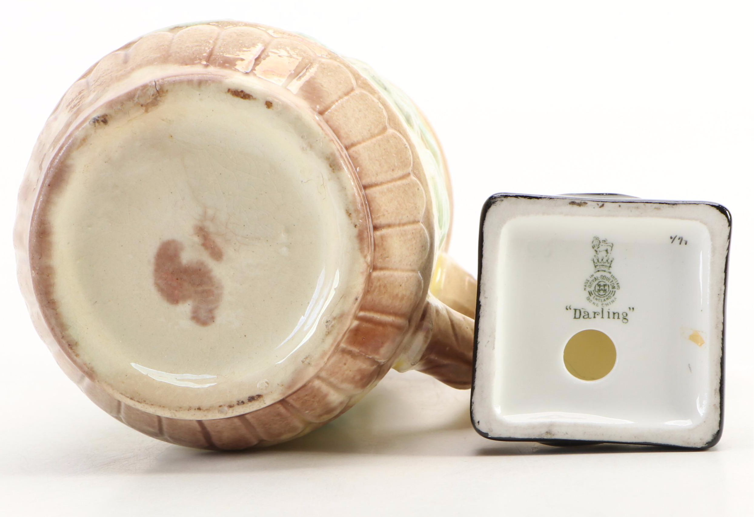 Royal Doulton "Darling" Figurine and Miniature Character Jugs and Other Pitcher