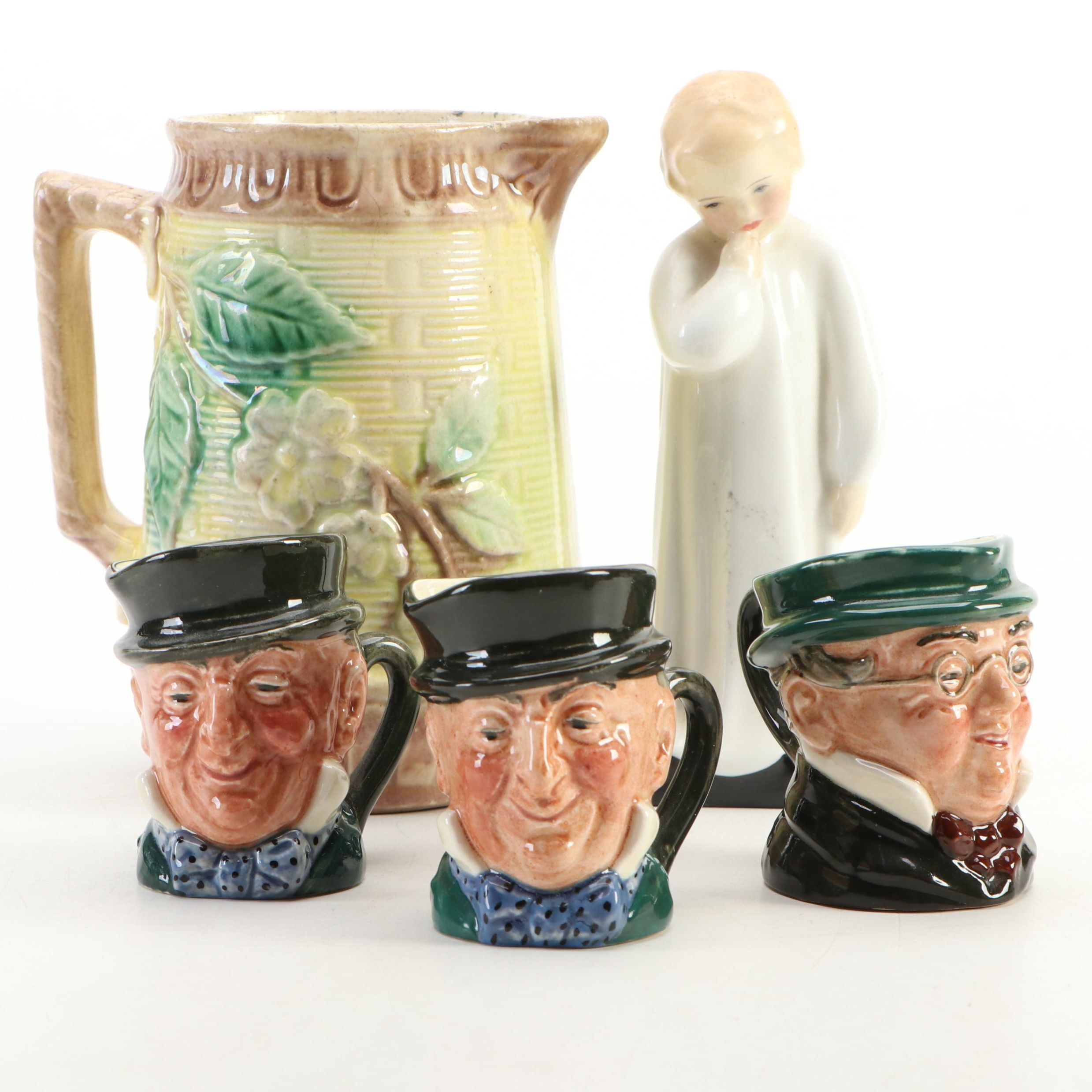 Royal Doulton "Darling" Figurine and Miniature Character Jugs and Other Pitcher