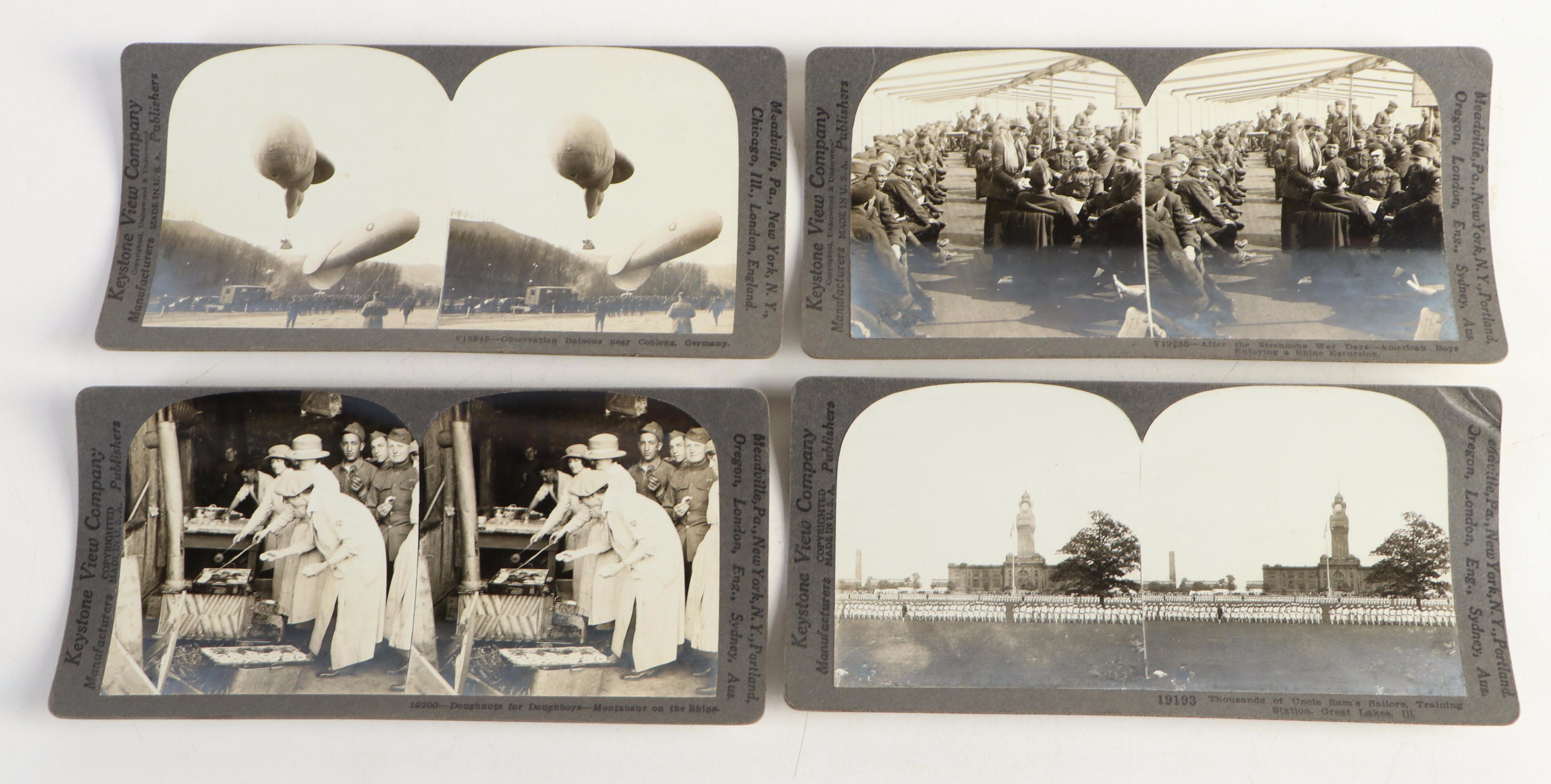 Monarch Stereoscope with Keystone World War I View Cards, Early 20th Century