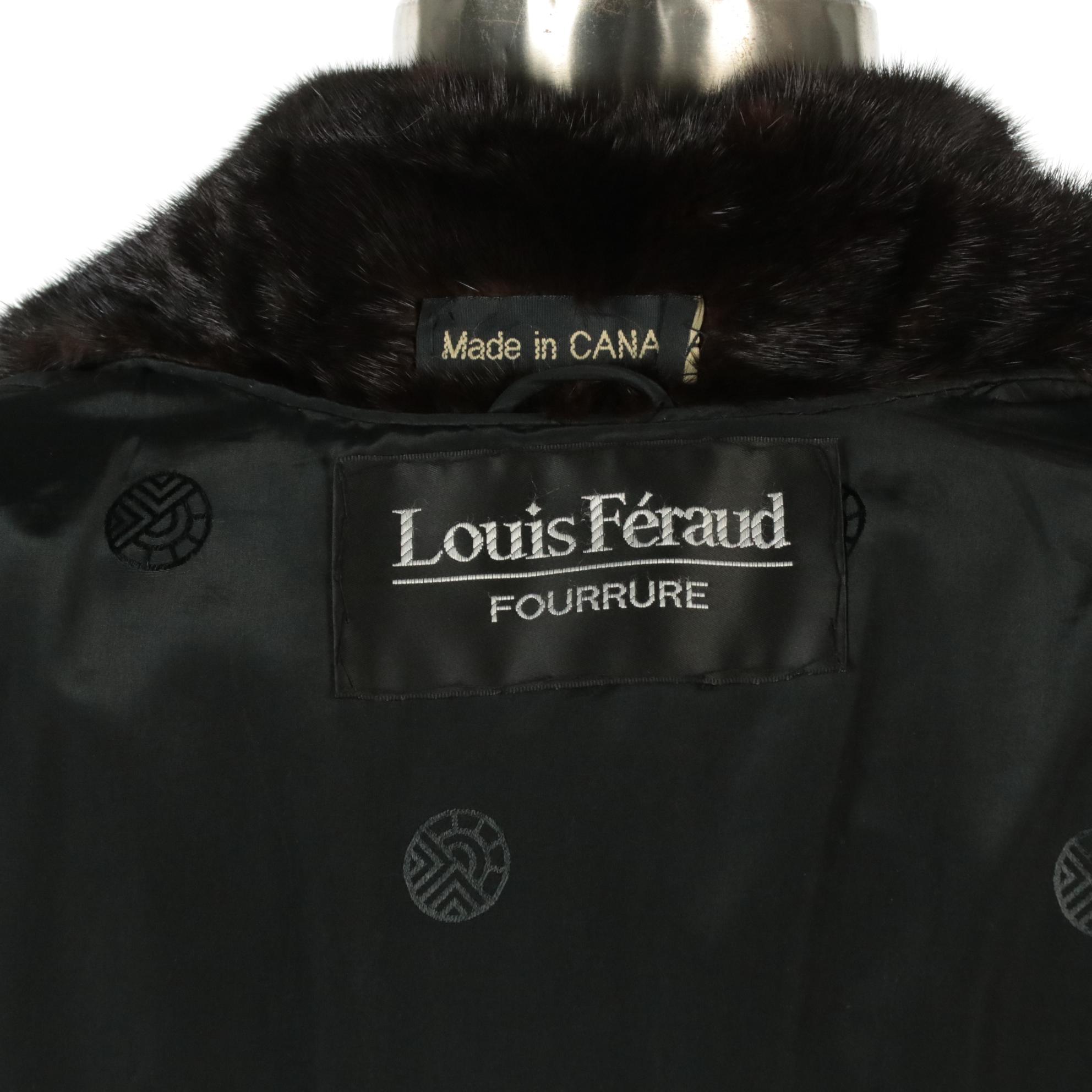 Louis Féraud Vintage Mahogany Mink Fur Full-Length Coat