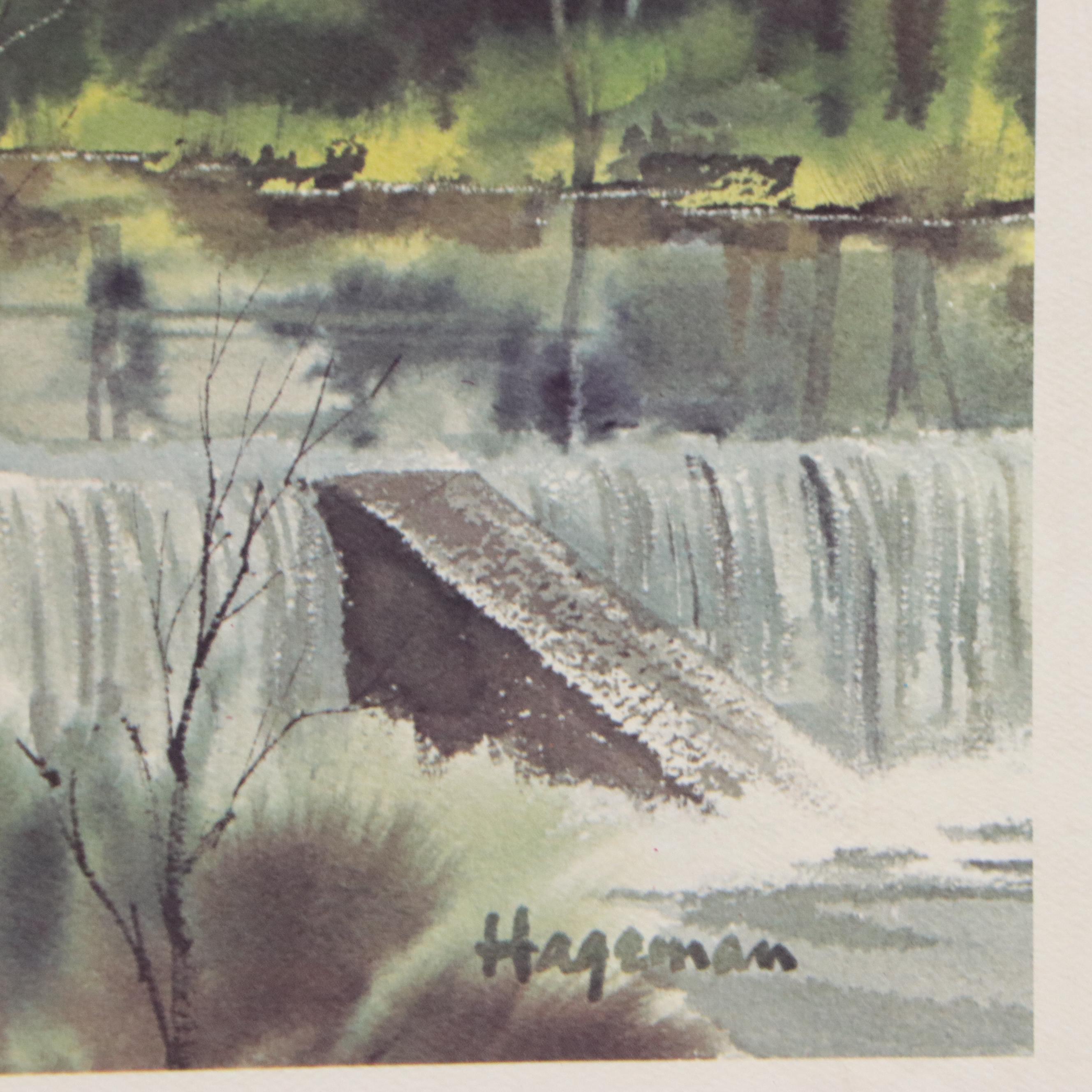Pair of Scenic Offset Lithographs After Sam Hageman